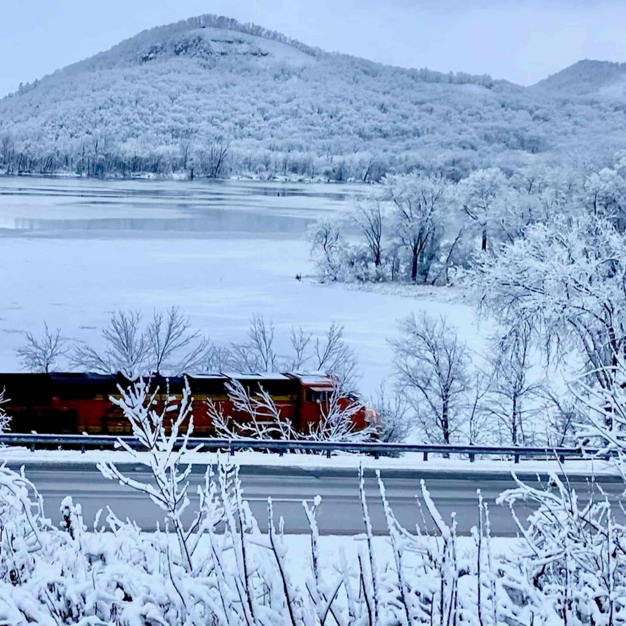 Red Winter Train