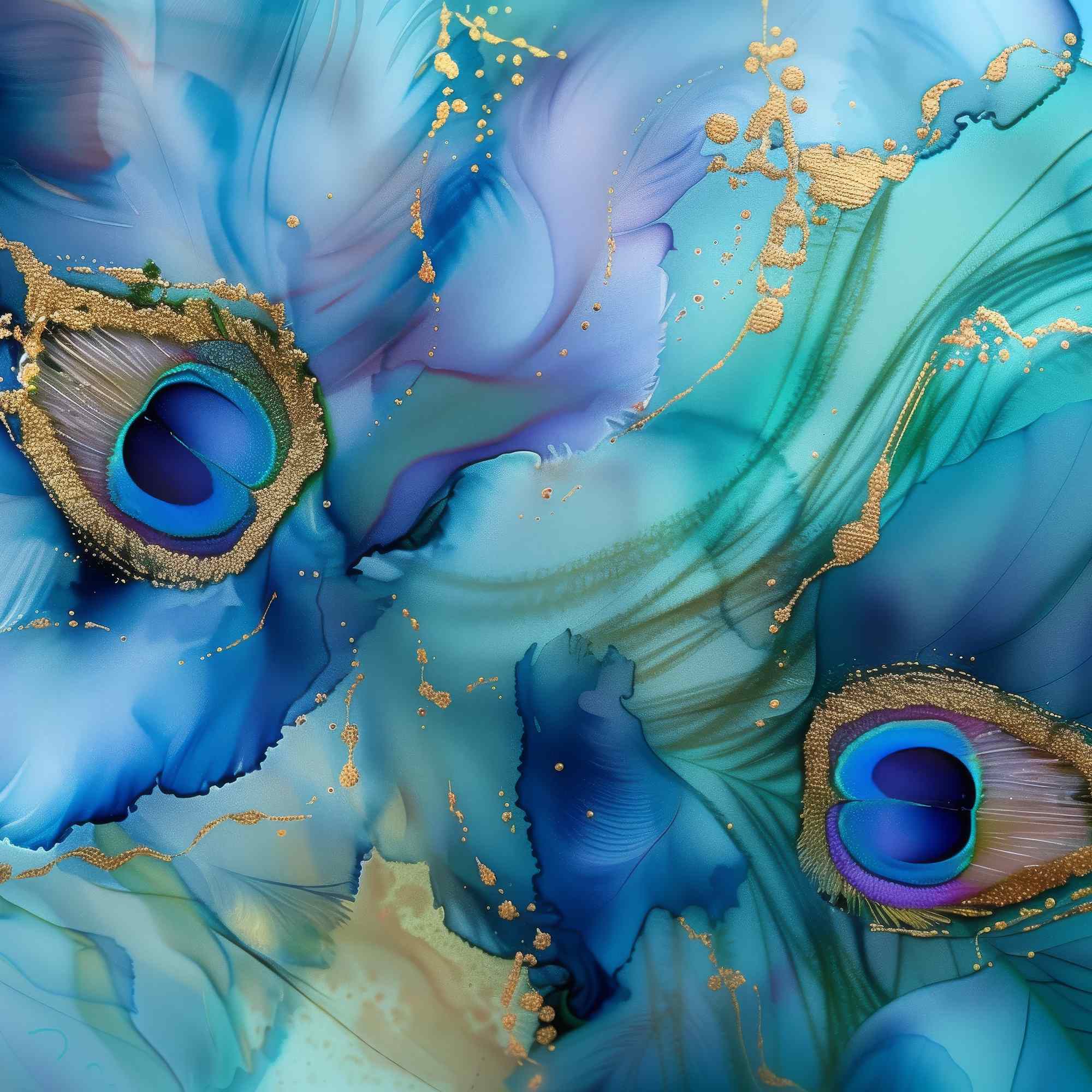 Mystical Blue Feathers
