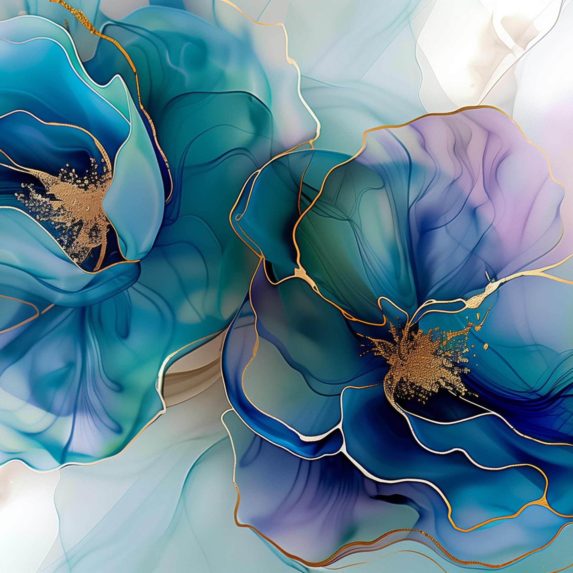 Flowing Green Flowers