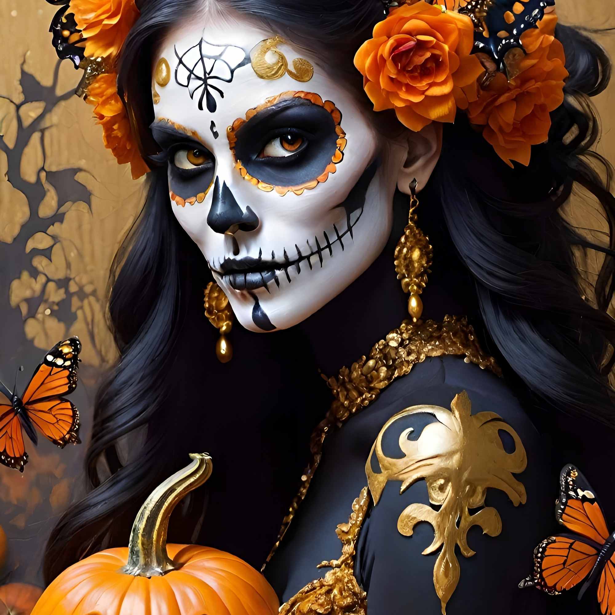 Halloween Witch SkullGirl  