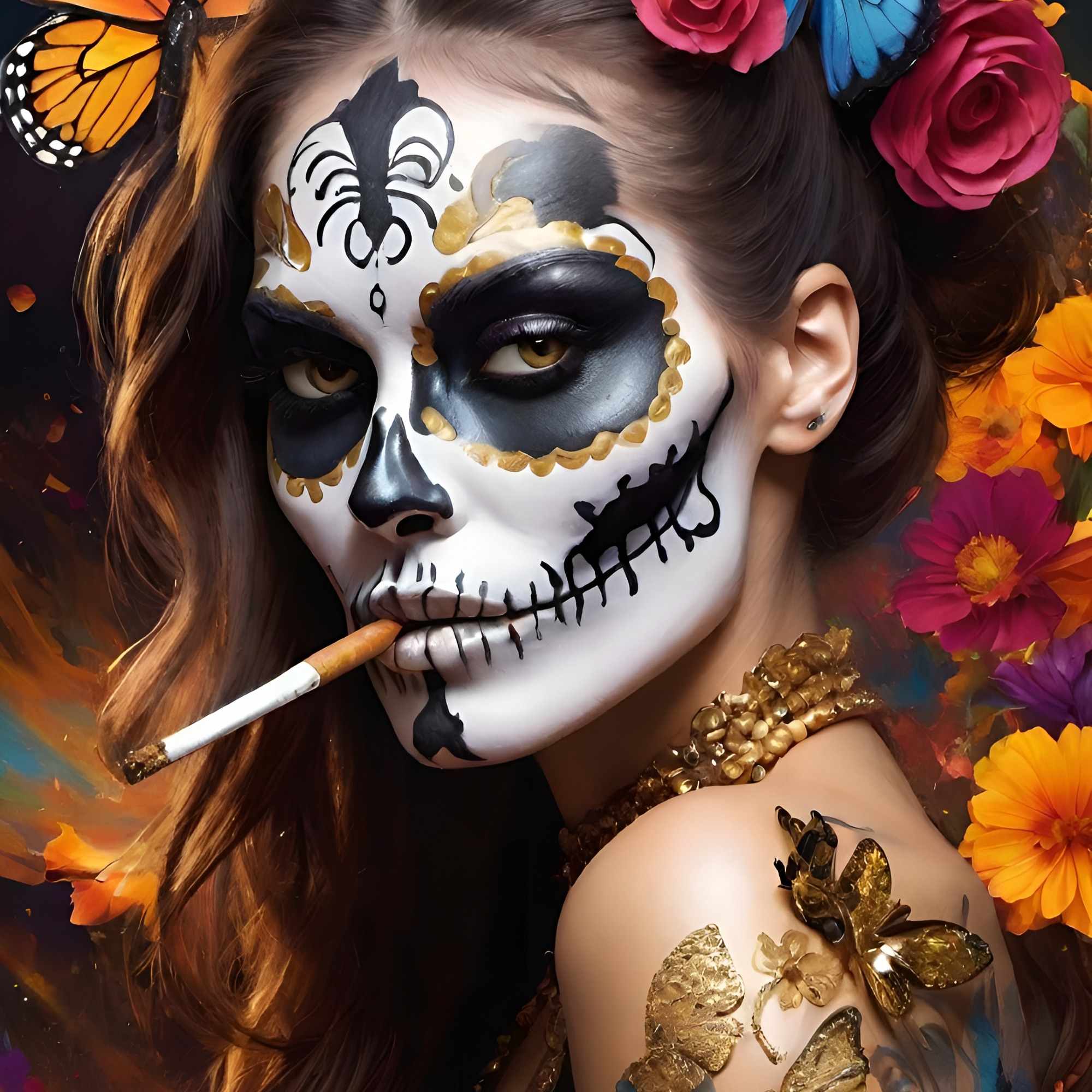 Smoking SkullGirl 