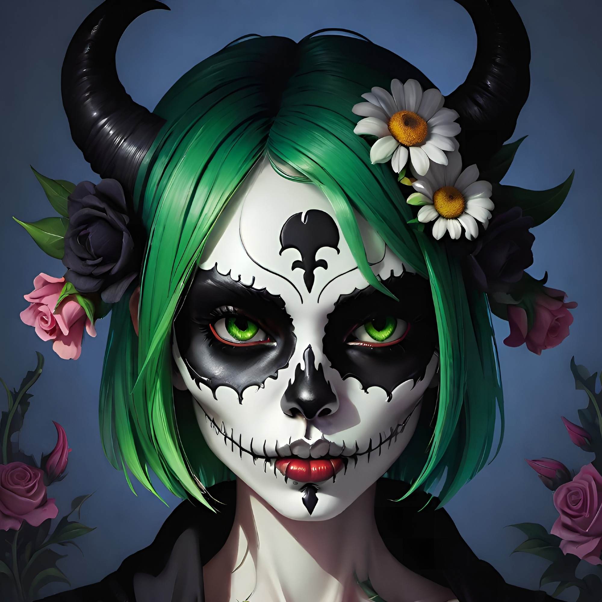 Green SkullGirl  