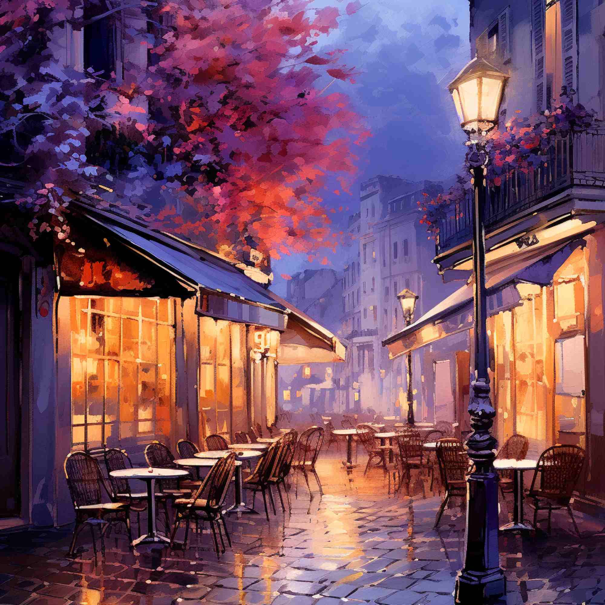 Crimson Glow in Paris