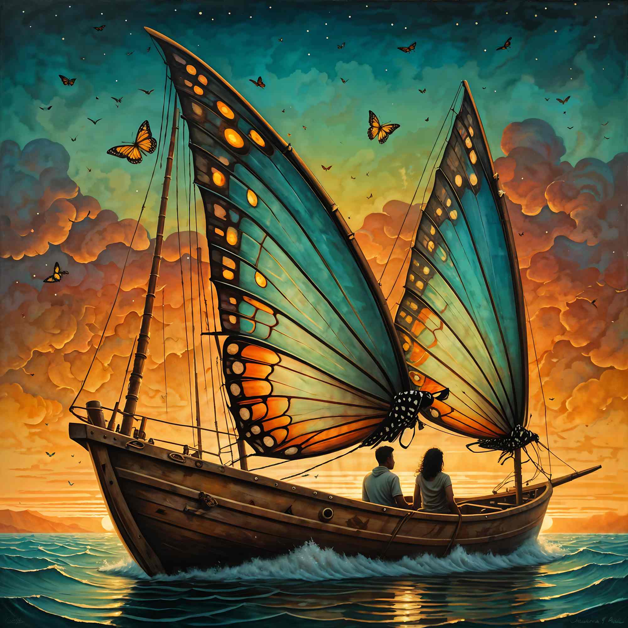 Sailing into the Sunset Sky