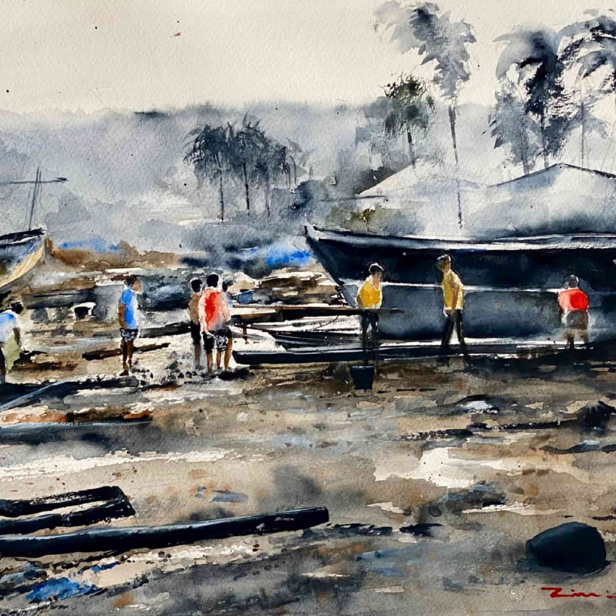 A Misty Morning at the Harbor