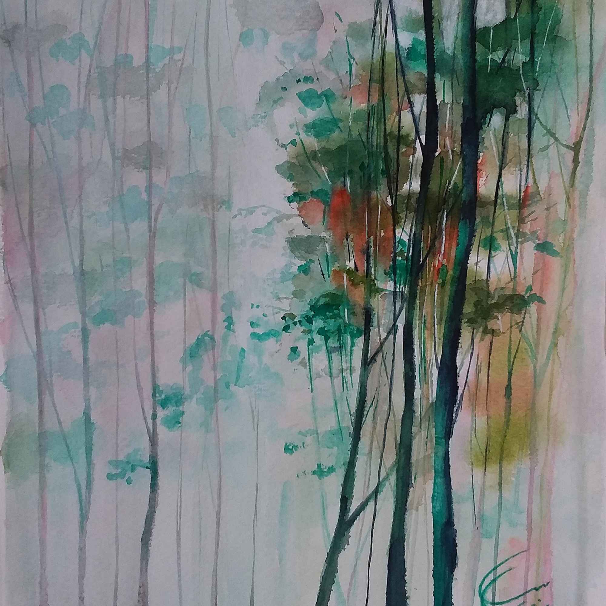 Green trees