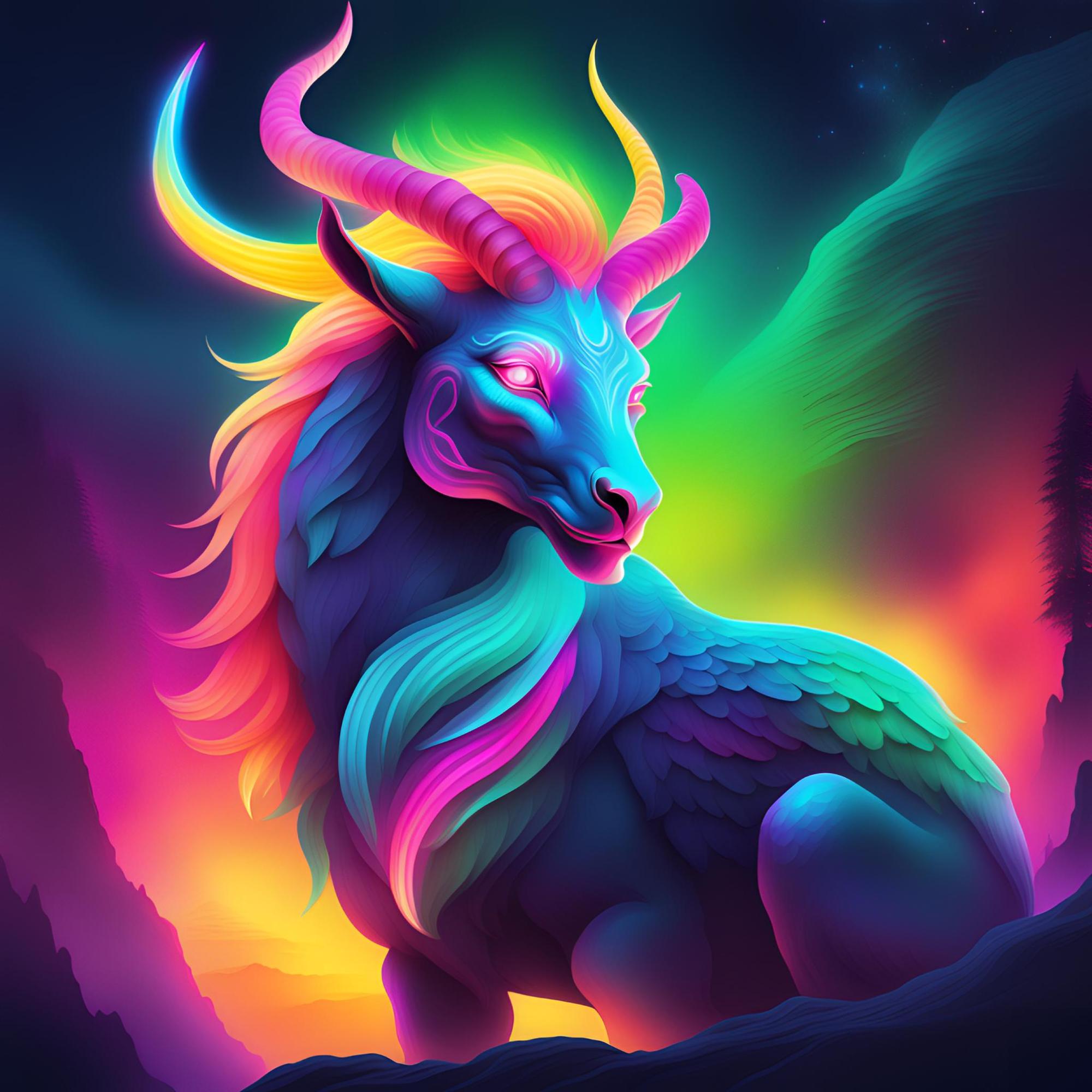 mythical creatures neon 1