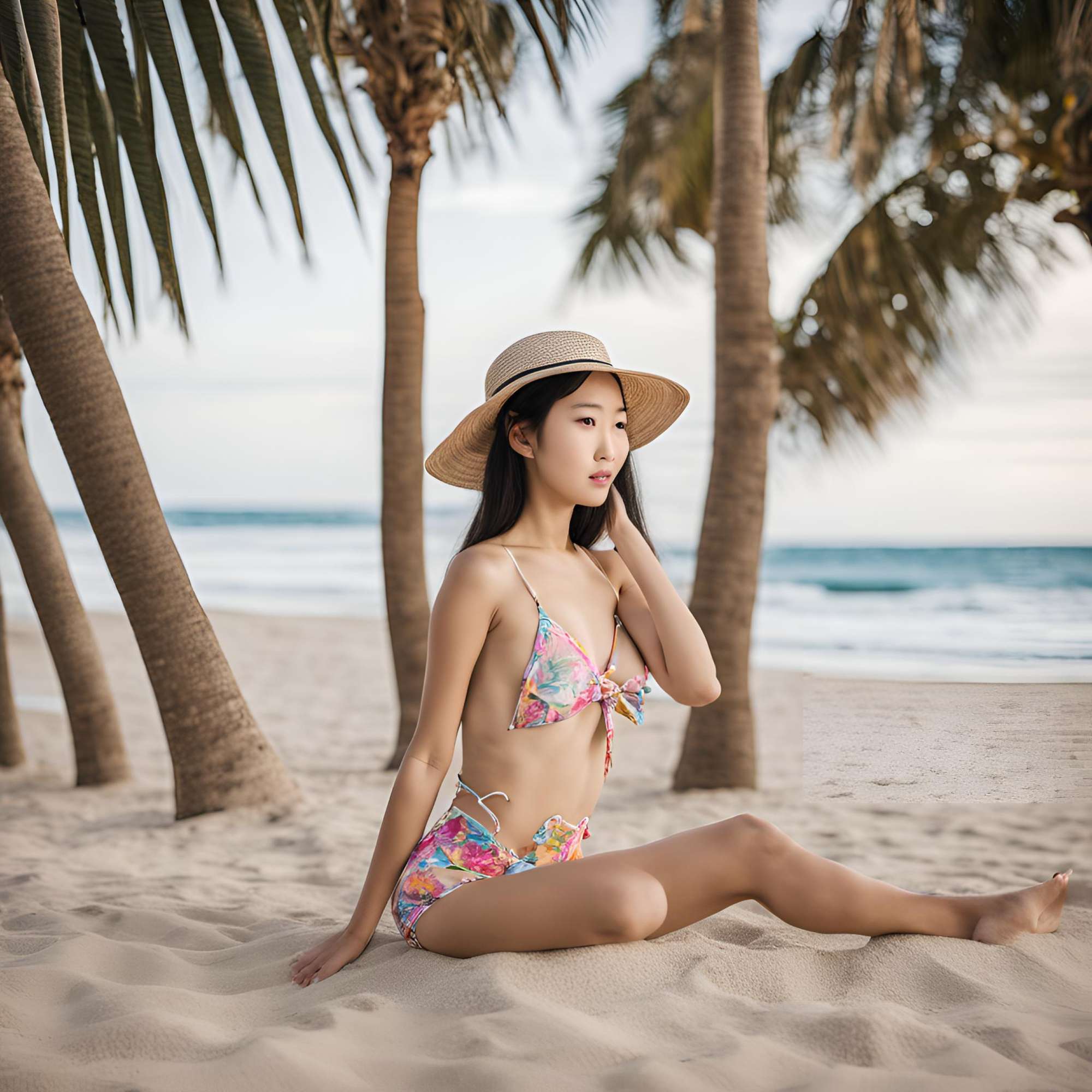 Asia Palmtree Girl