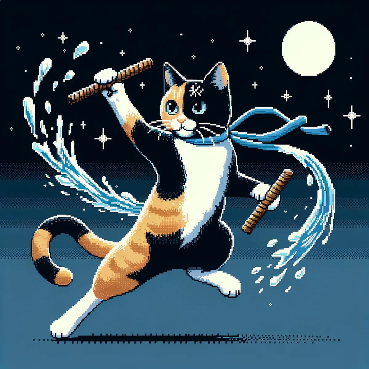 Pixel Ninja Cats #52