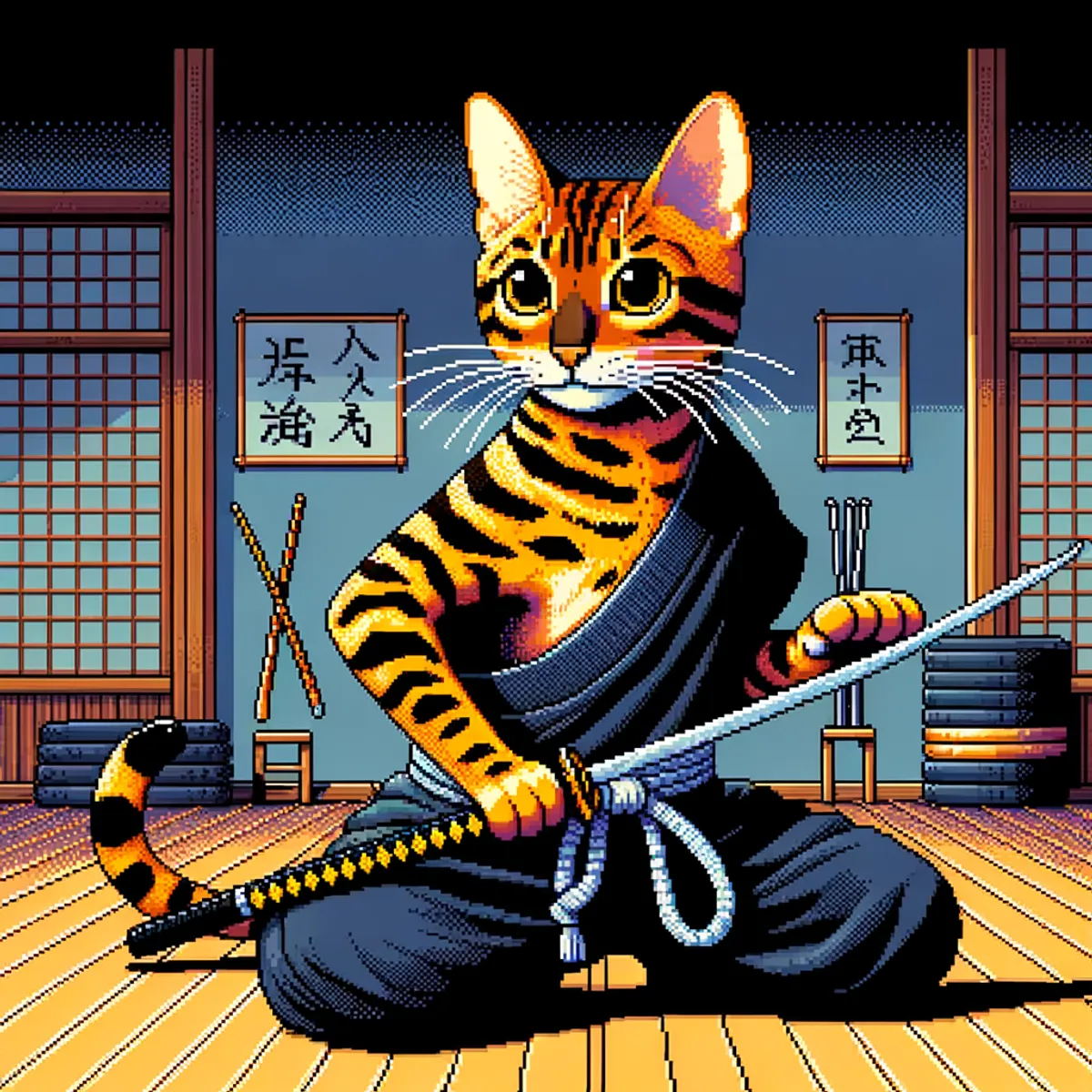 Pixel Ninja Cats #49