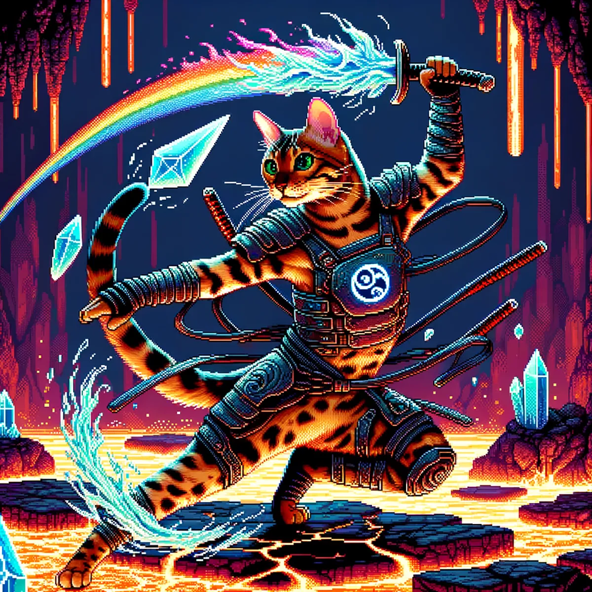 Pixel Ninja Cats #48