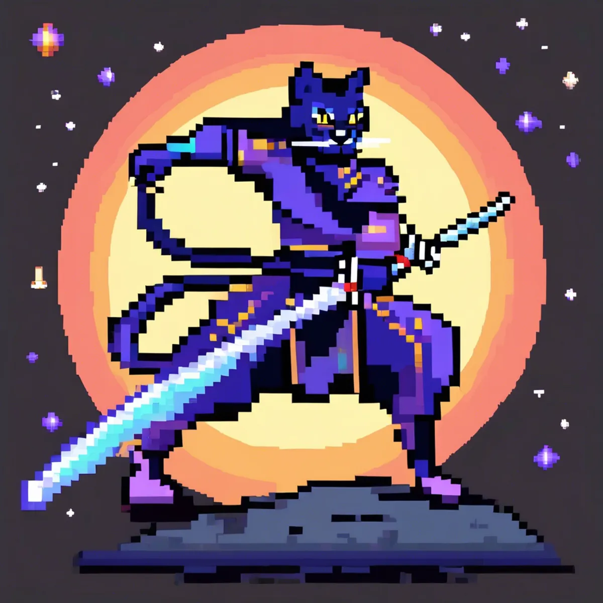 Pixel Ninja Cats #45
