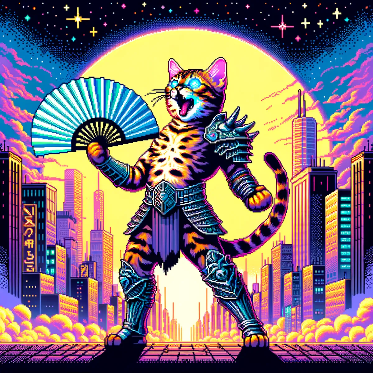 Pixel Ninja Cats #40