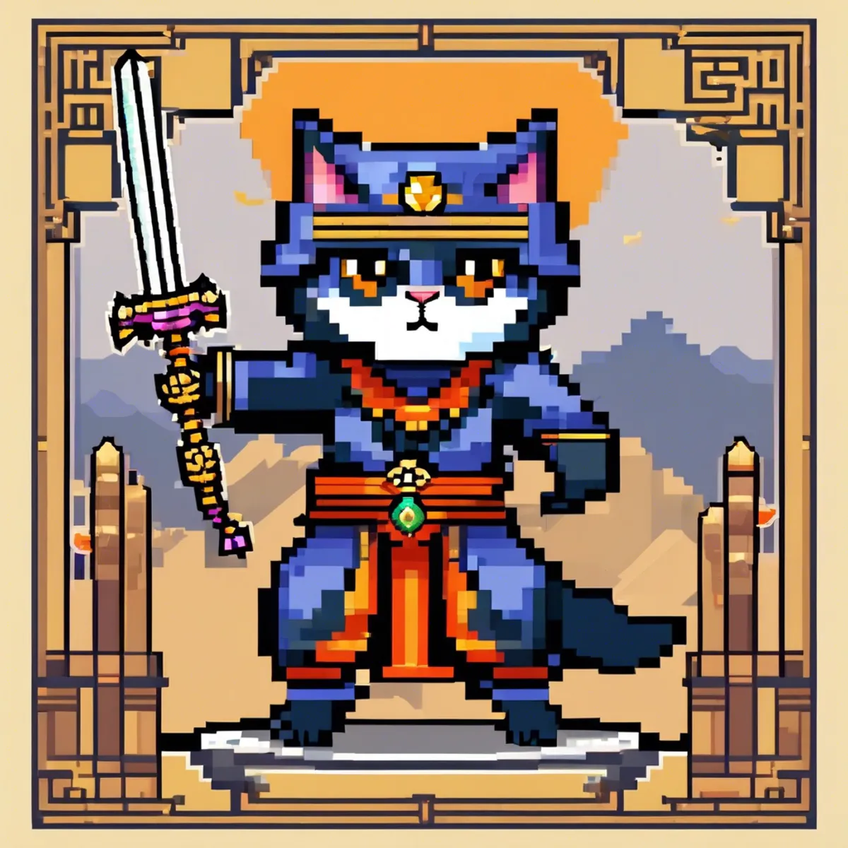 Pixel Ninja Cats #39