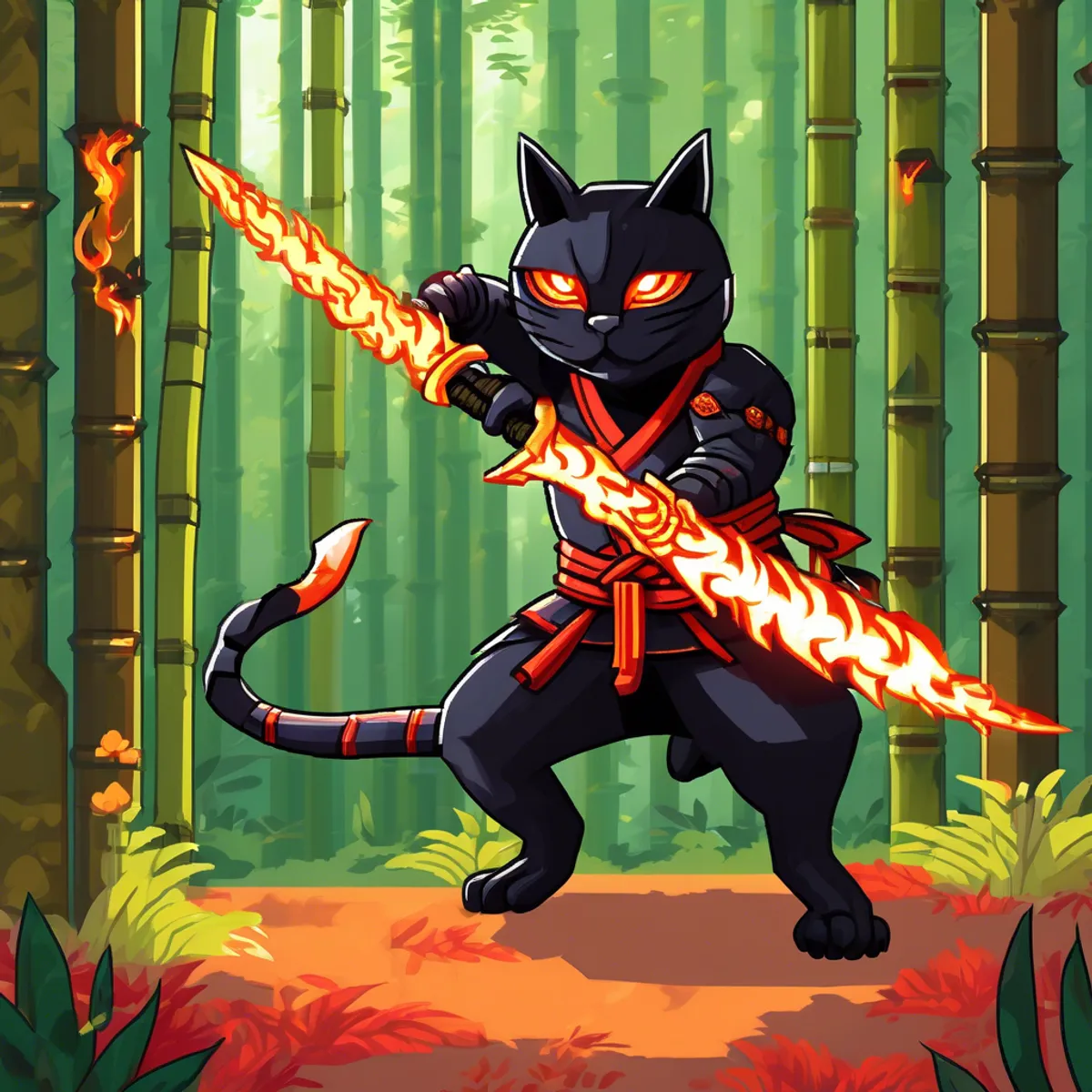 Pixel Ninja Cats #37