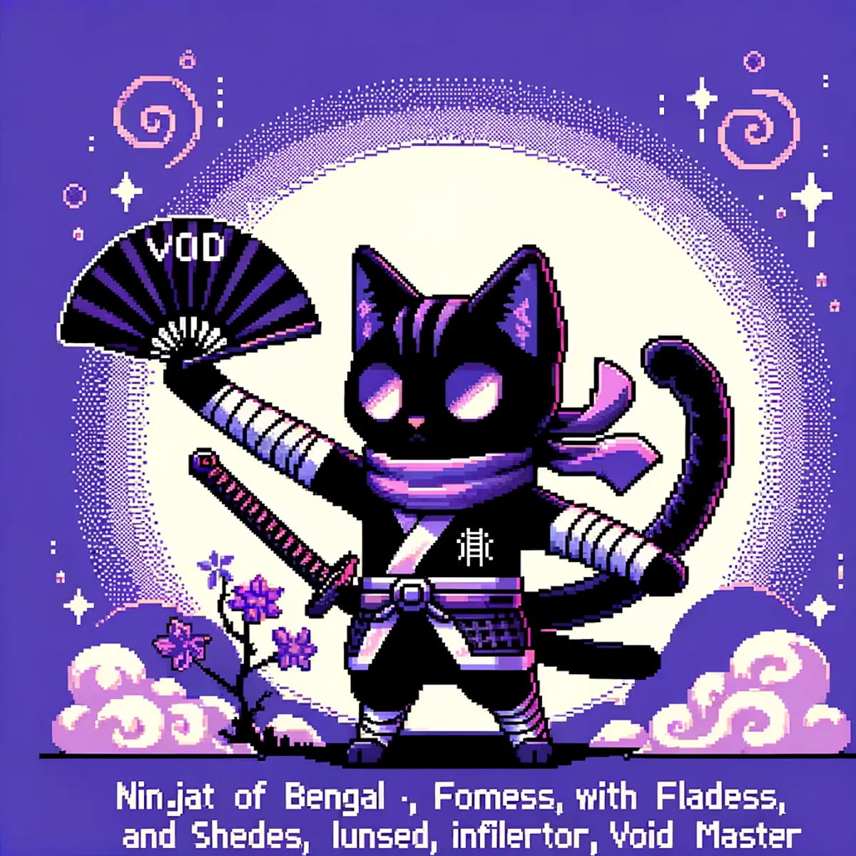 Pixel Ninja Cats #35