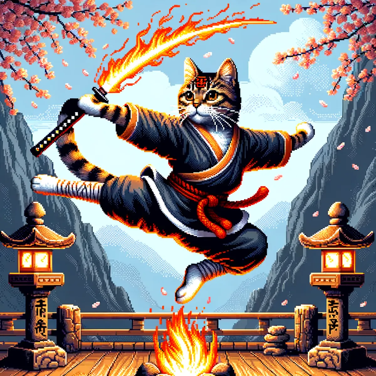 Pixel Ninja Cats #26