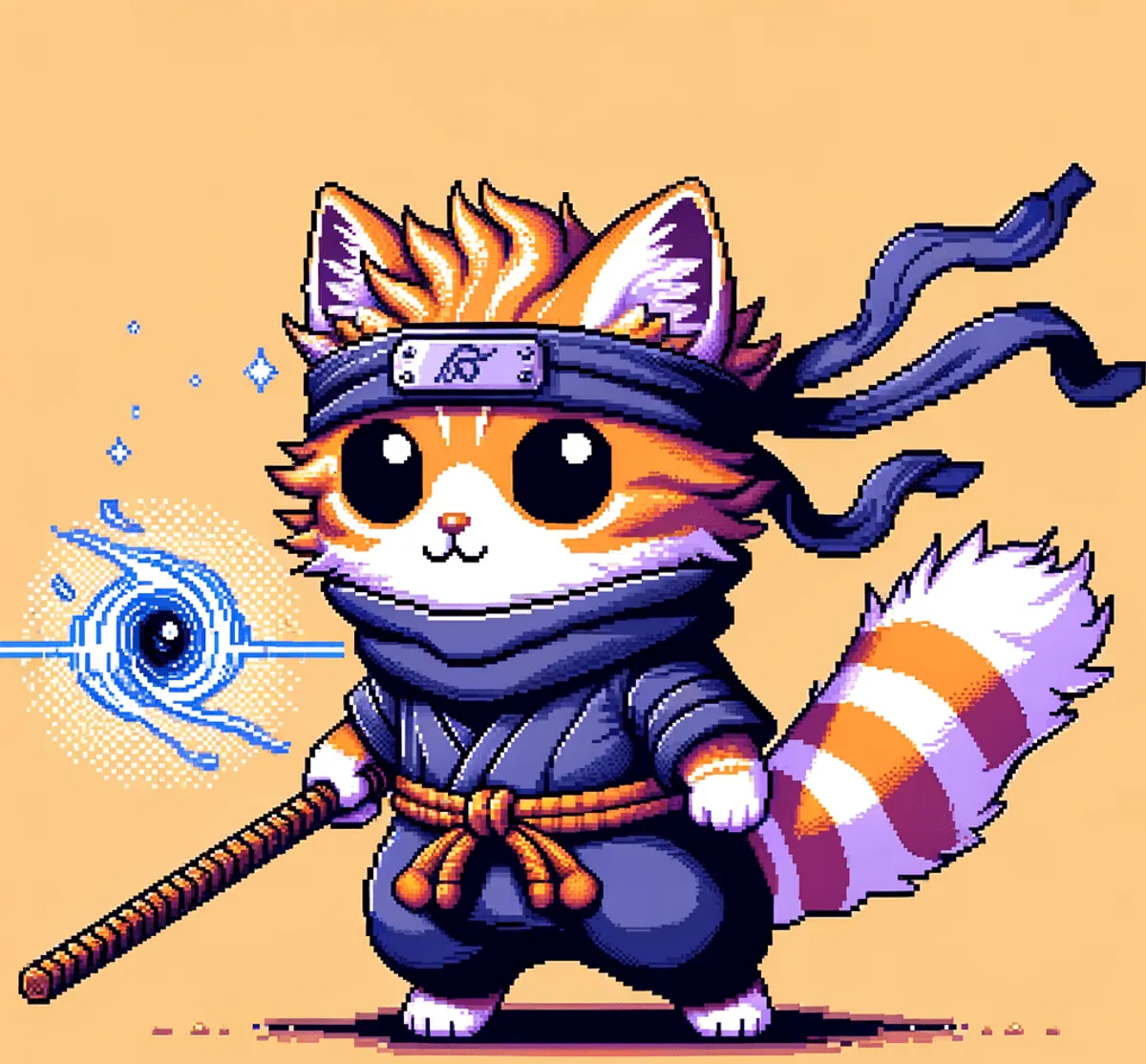 Pixel Ninja Cats #16