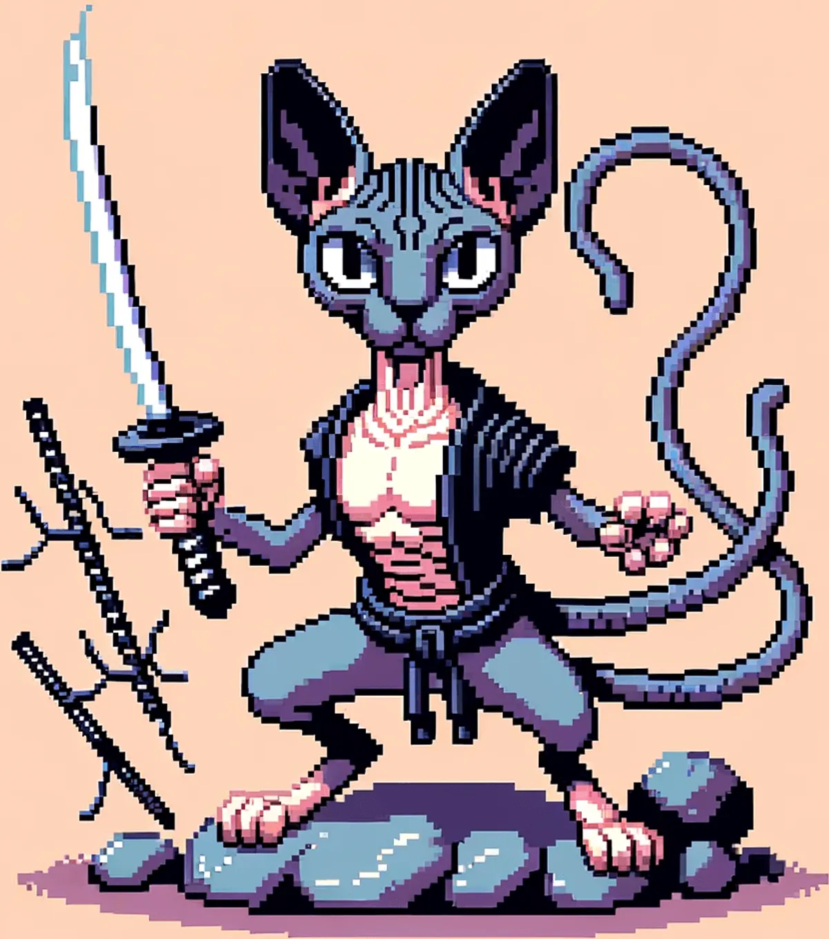 Pixel Ninja Cats #15