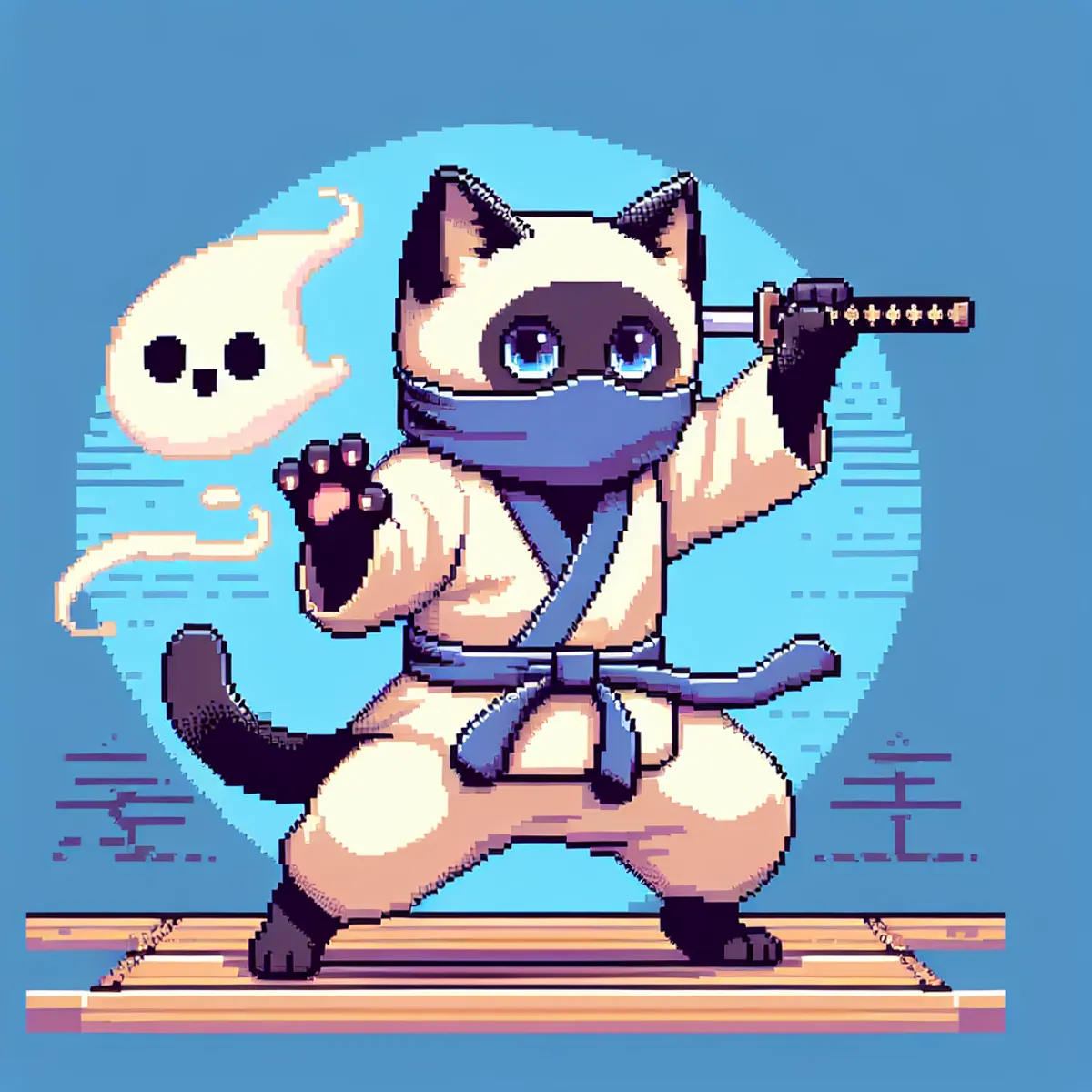 Pixel Ninja Siamese #9