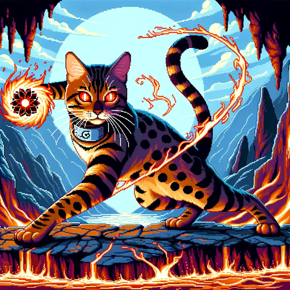 Pixel Ninja Cats #115