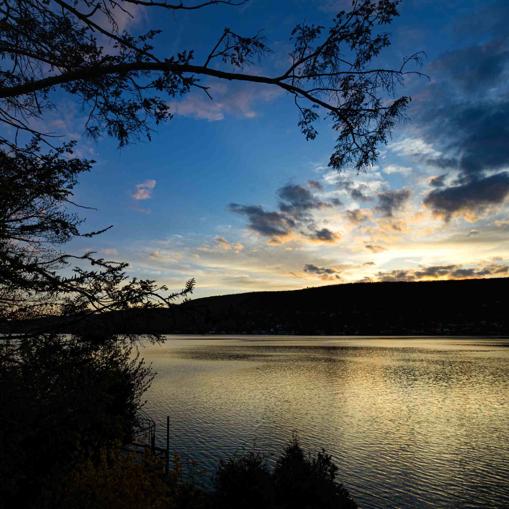 Magical sunset at the lake