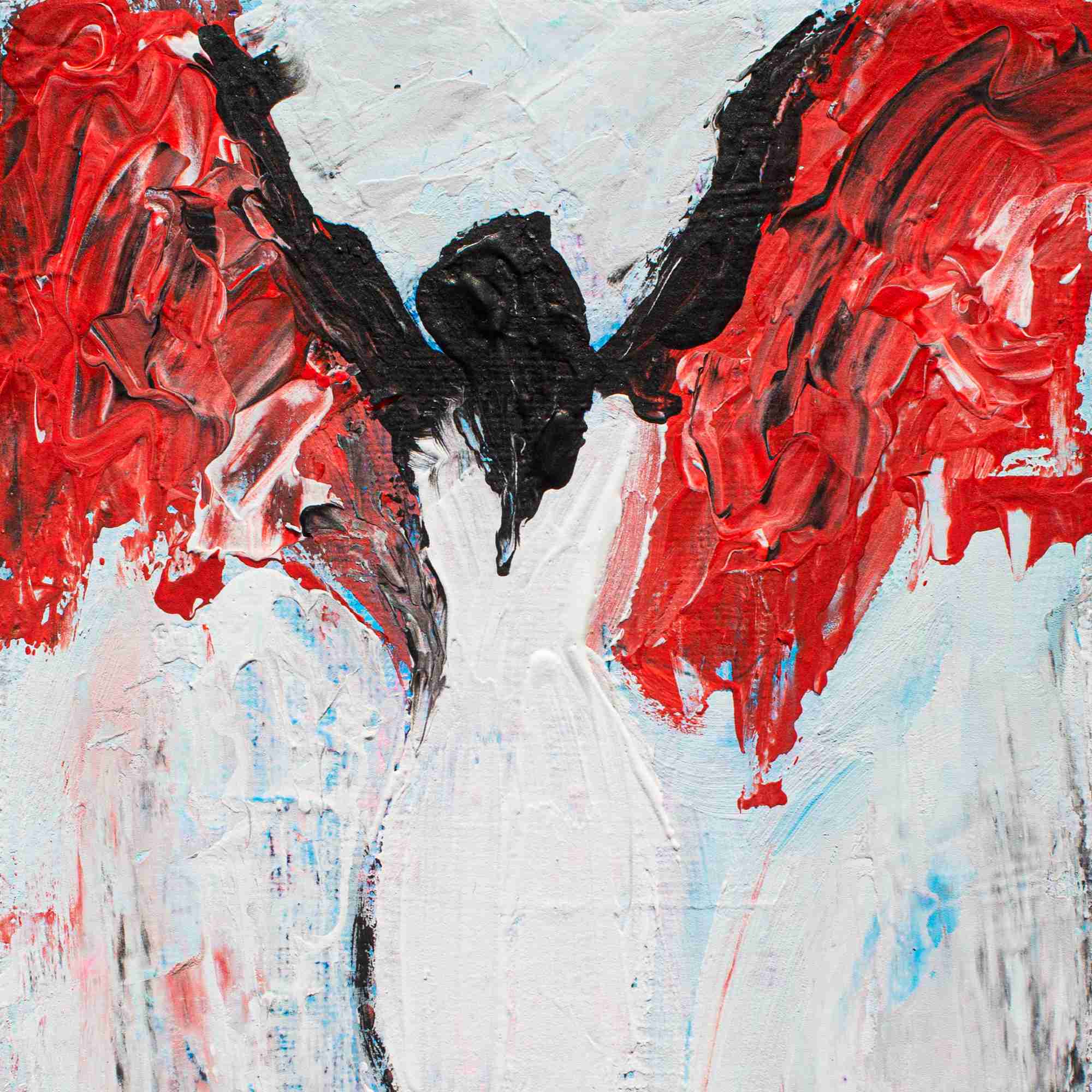Angel with Red Wings