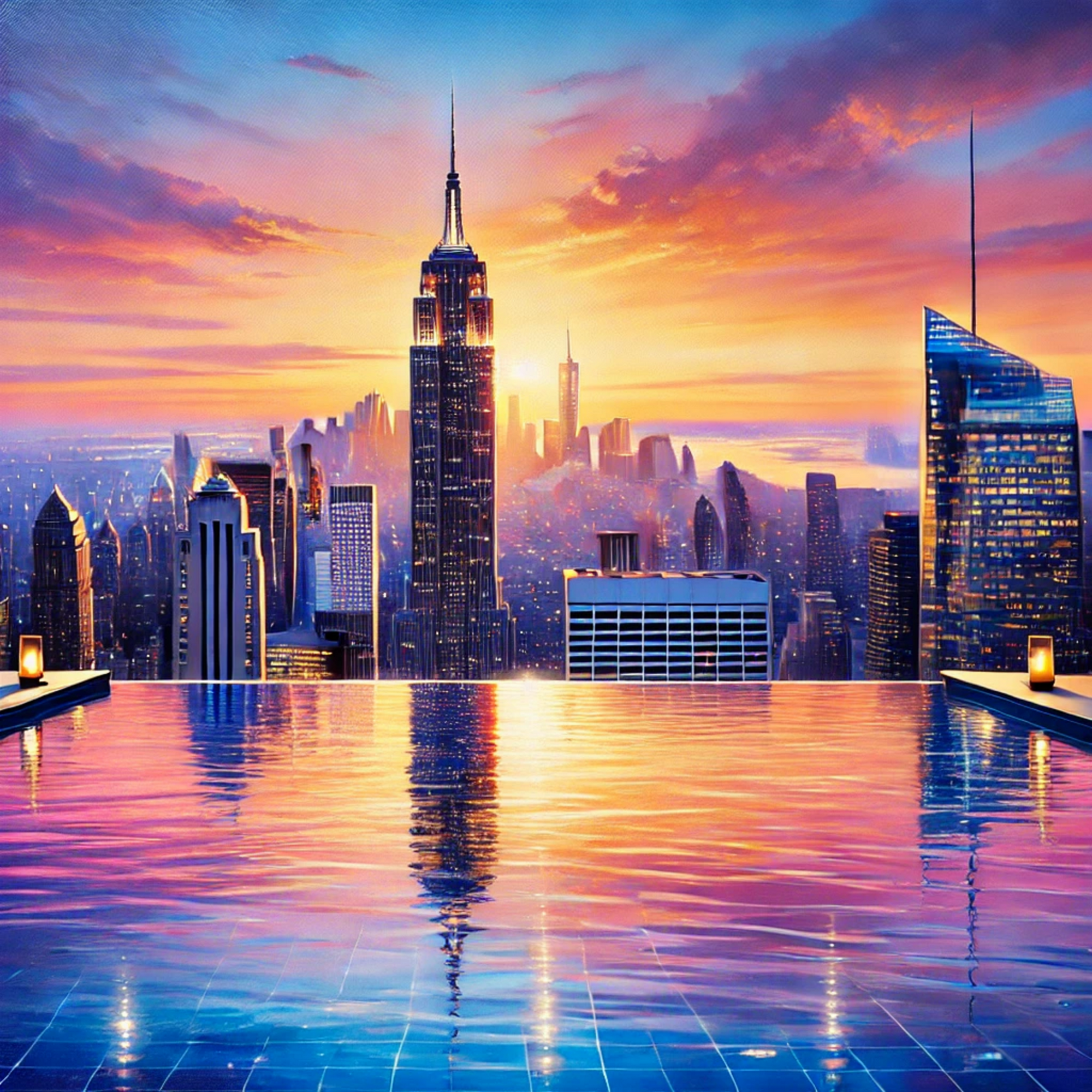 Sunset Over the City