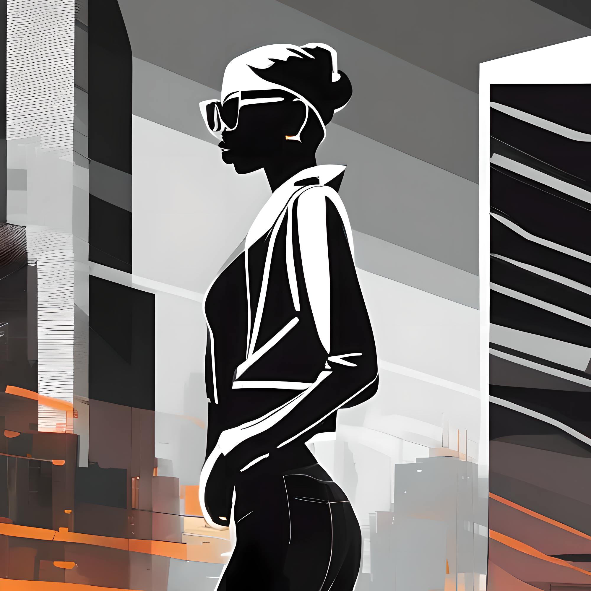woman at night