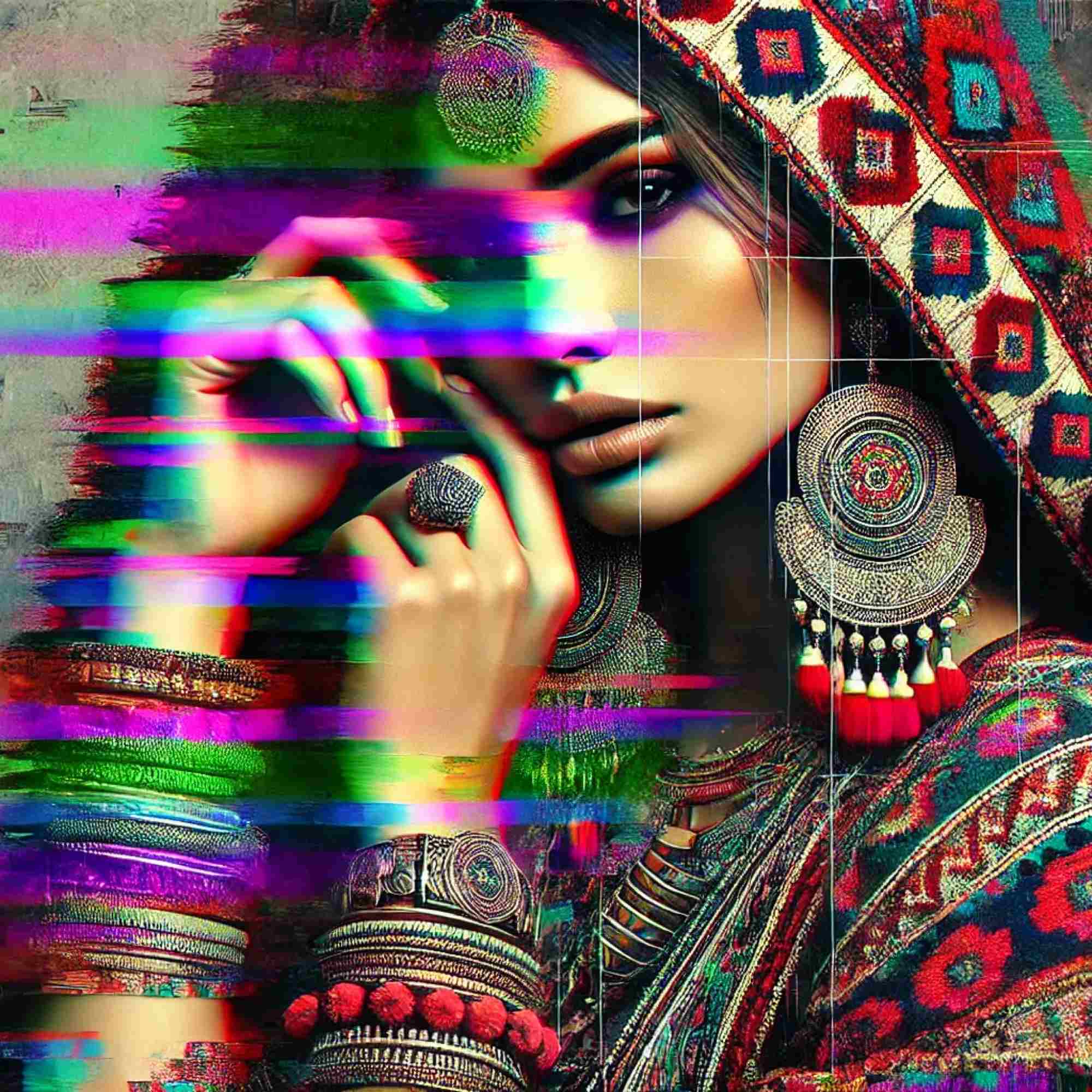 Cultural Glitch: A Fusion of Tradition and Modernity