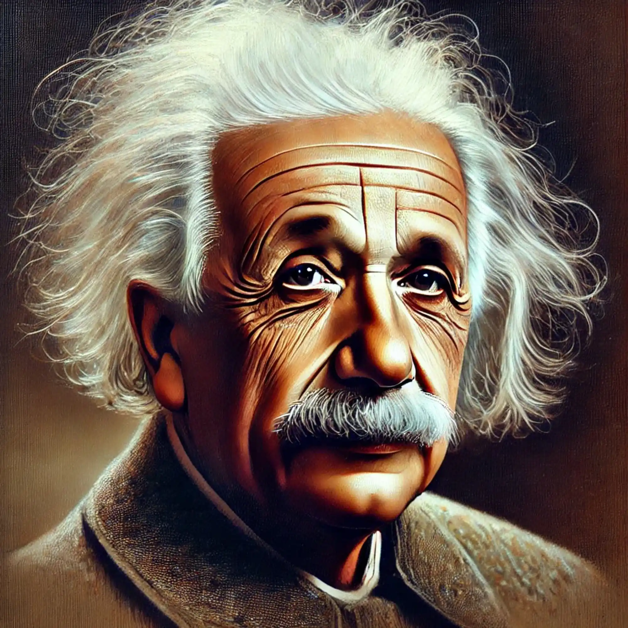 A Detailed Portrait of Albert Einstein