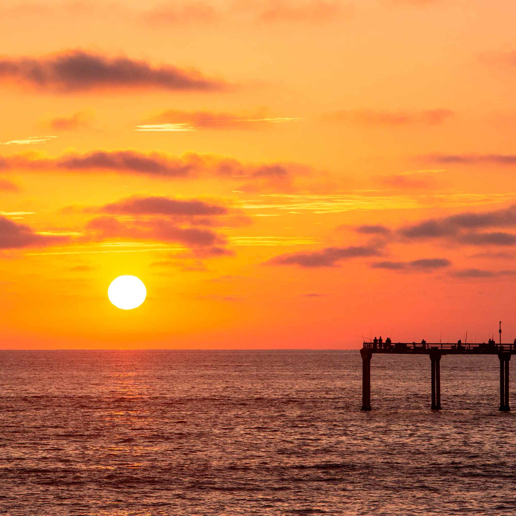 Sunset Fishing from OB Pier