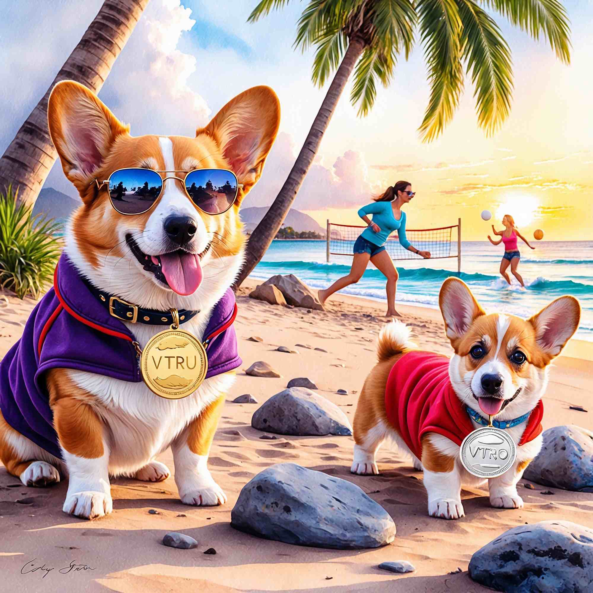 Vitruveo Creations Collection -  VTRU VIBES on Beach  with VTRO 4