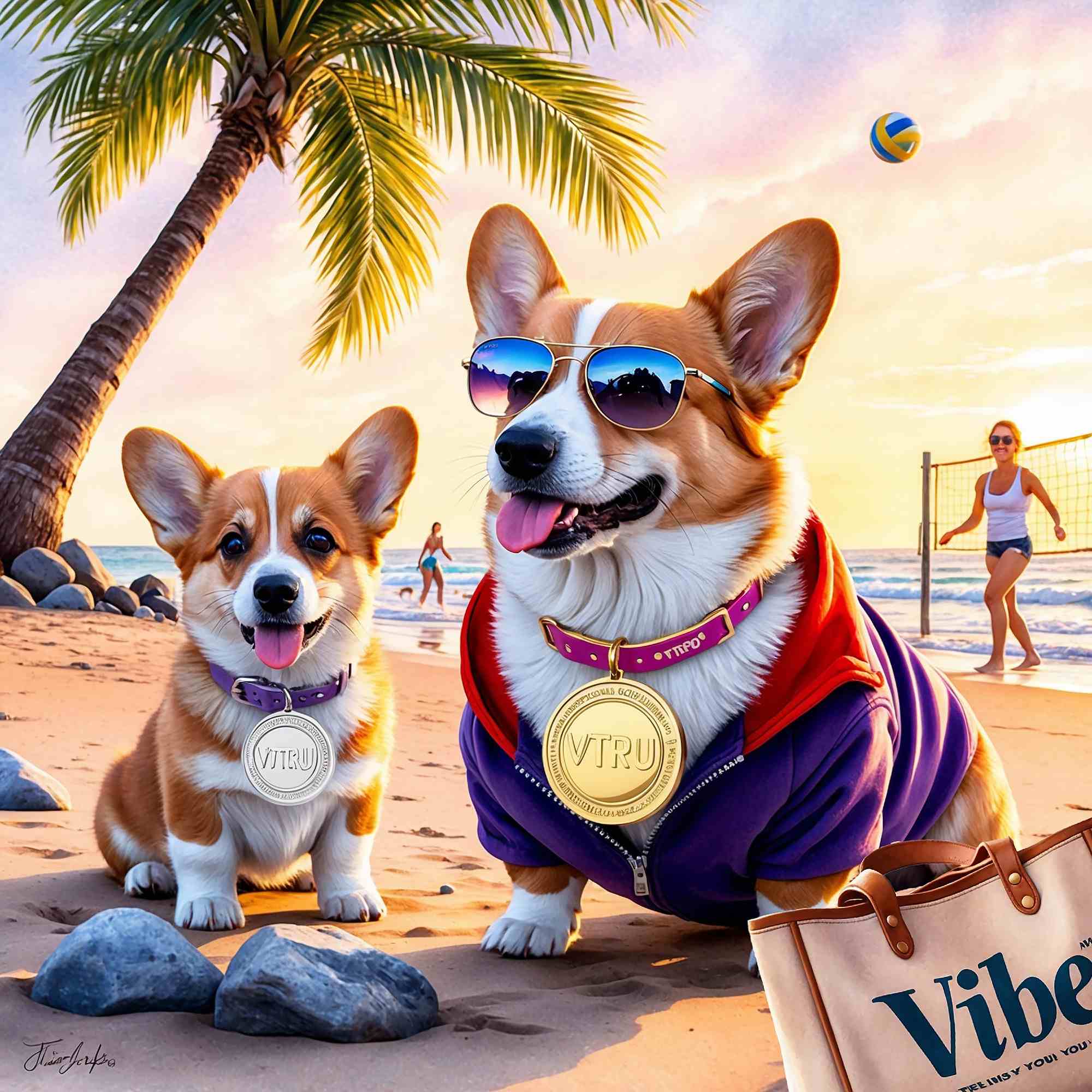 Vitruveo Creations Collection -  VTRU VIBES on Beach  with VTRO