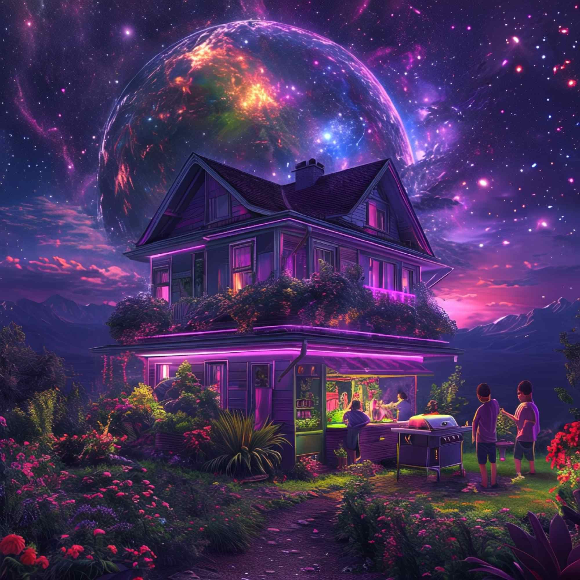 Cosmic Neon Manor 