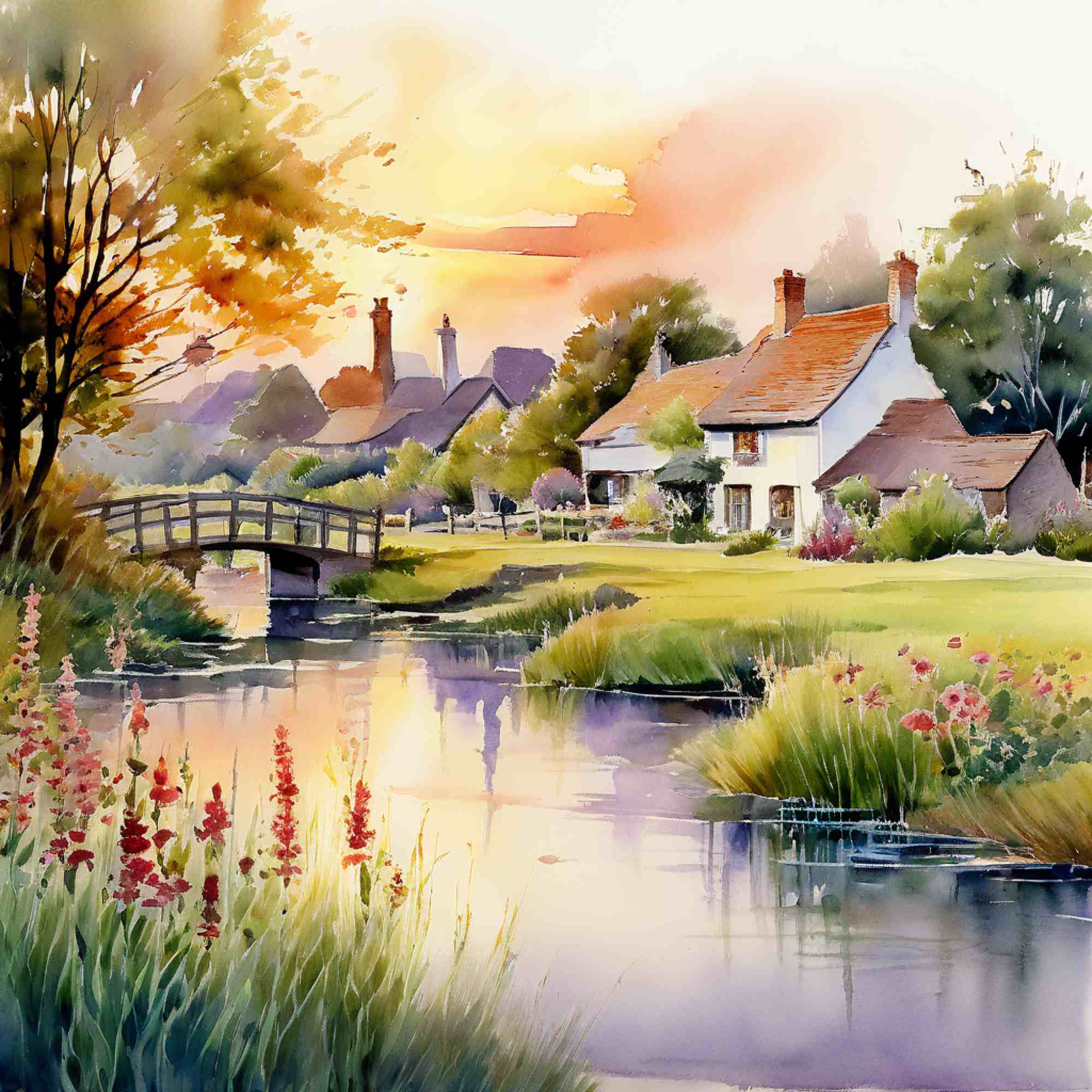 Golden Hour in the Village
