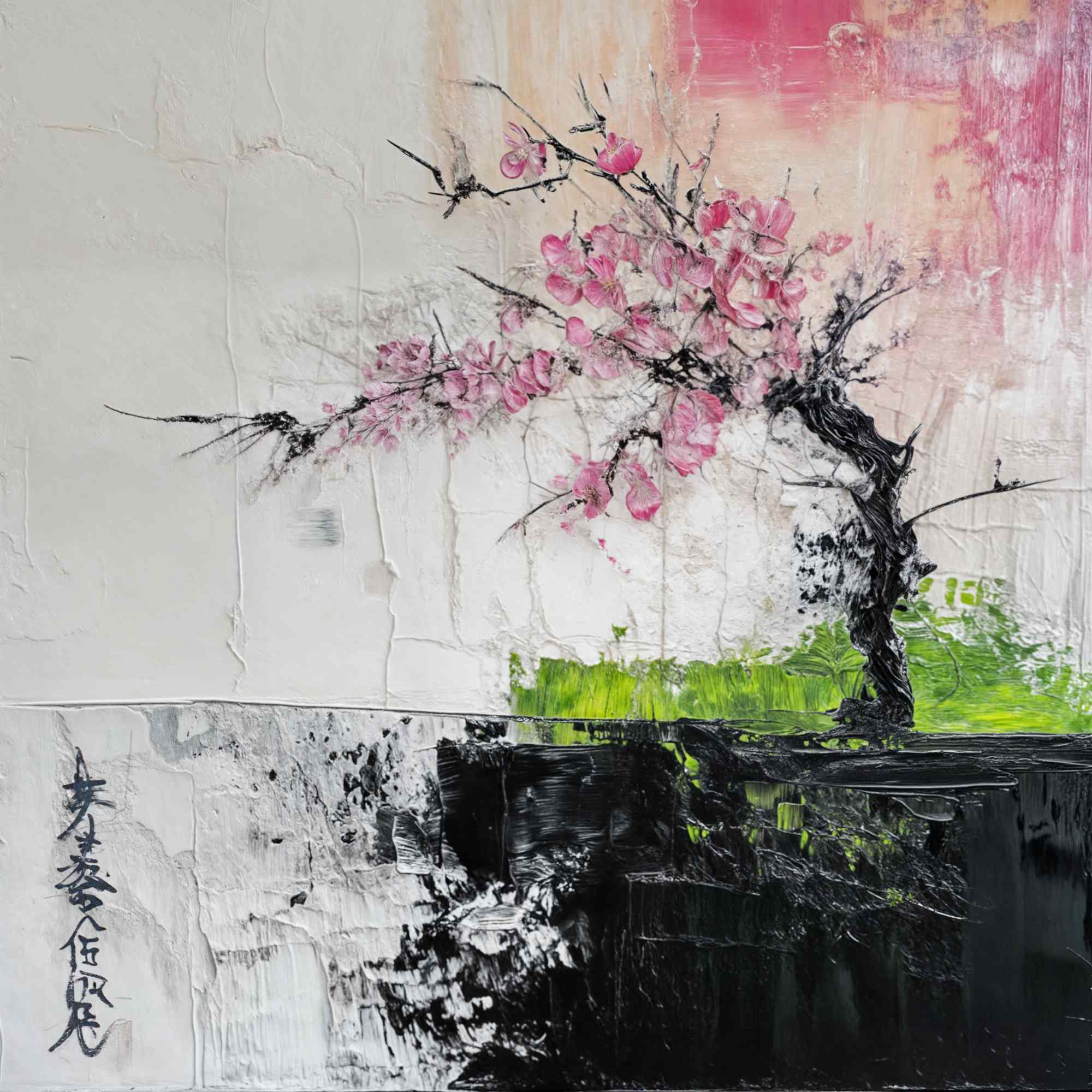 抽象絵画 - Cherry Blossoms