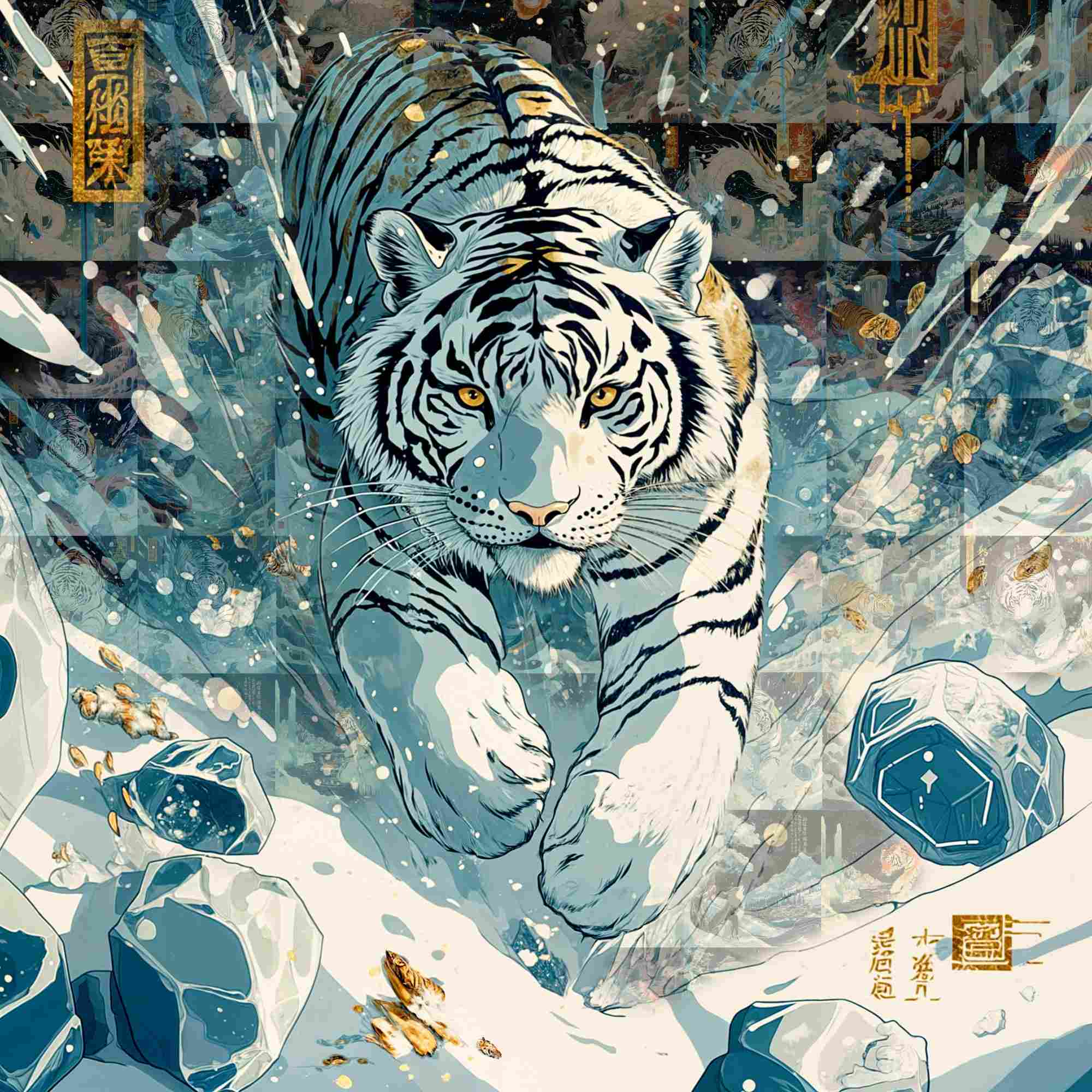 雪の生き物 - Snow Tiger