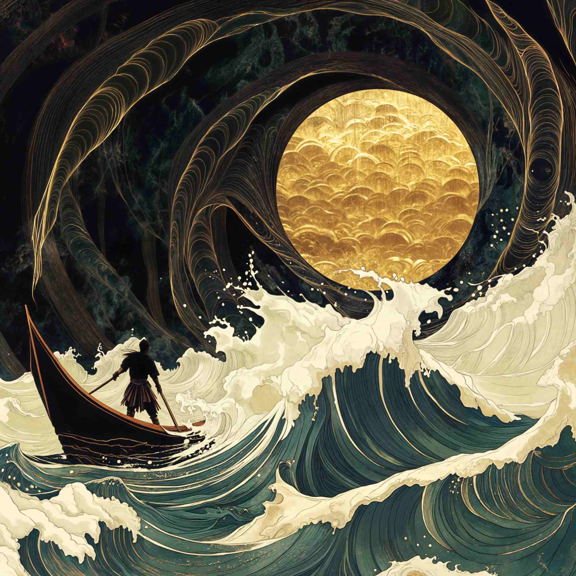 抽象絵画 - Fisherman