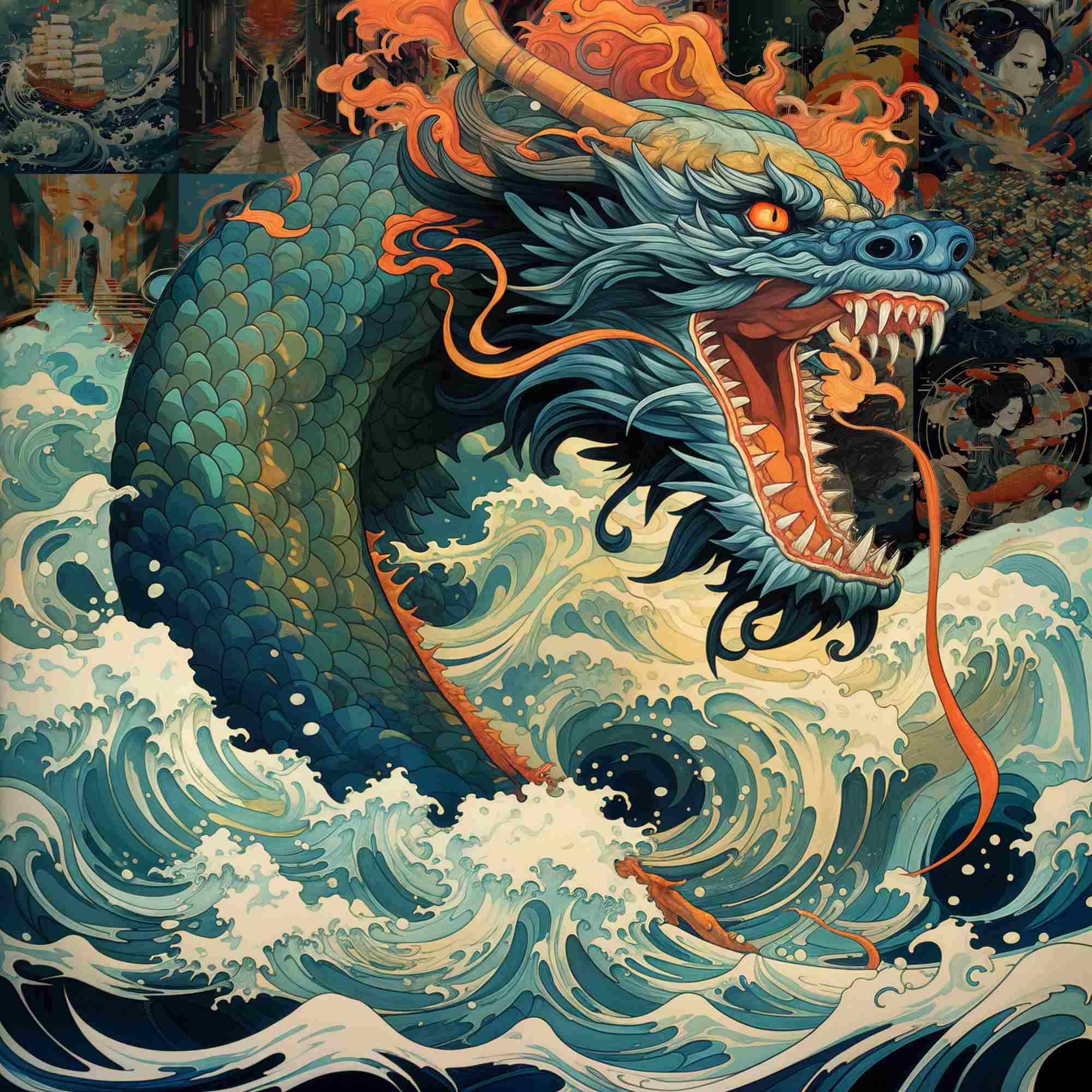 抽象絵画 - Dragon's Den