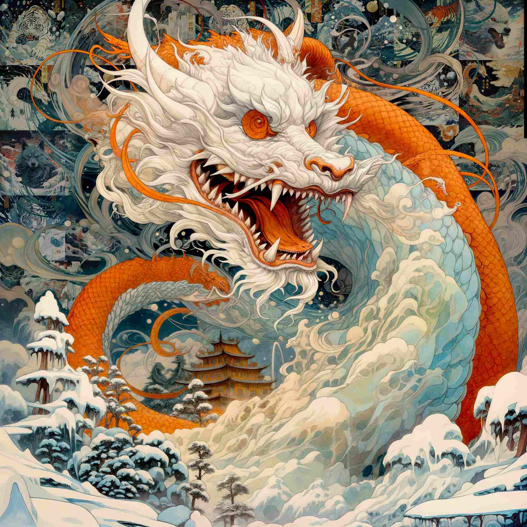 雪の生き物 - Snow dragon