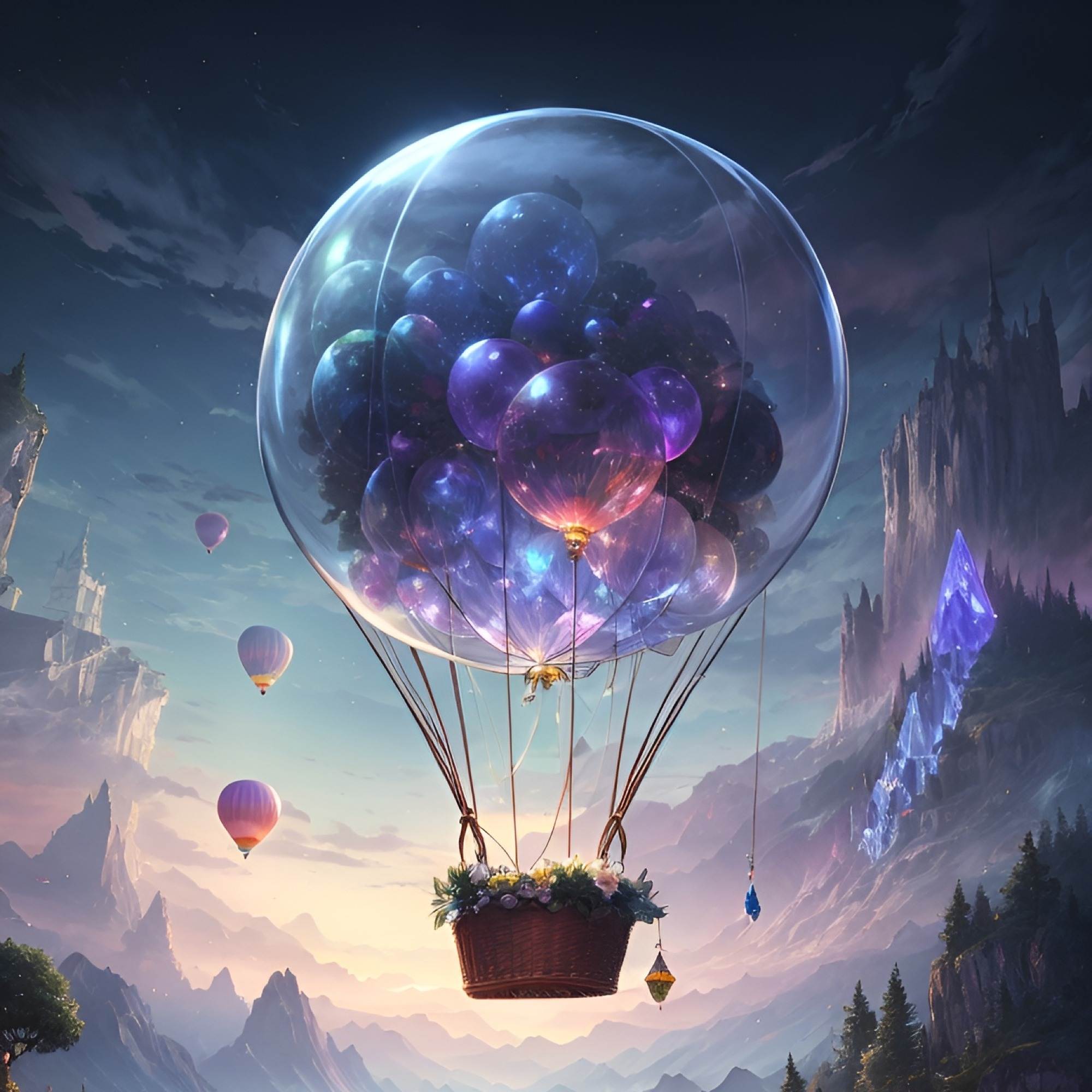 glowy crystal balloon