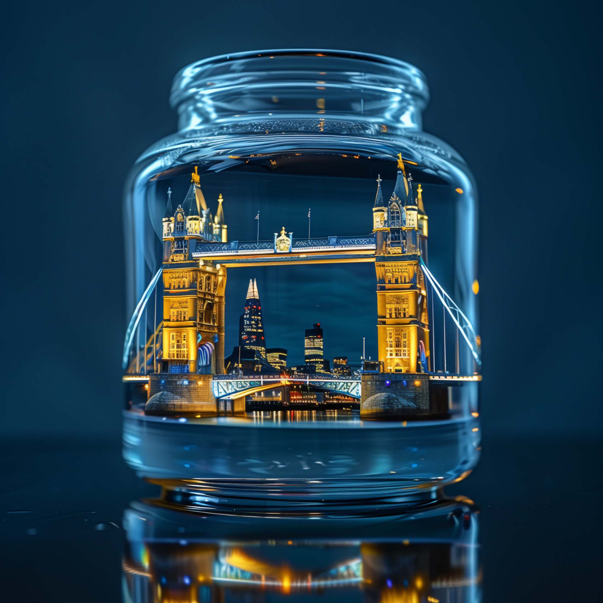 London Bridge in a jar