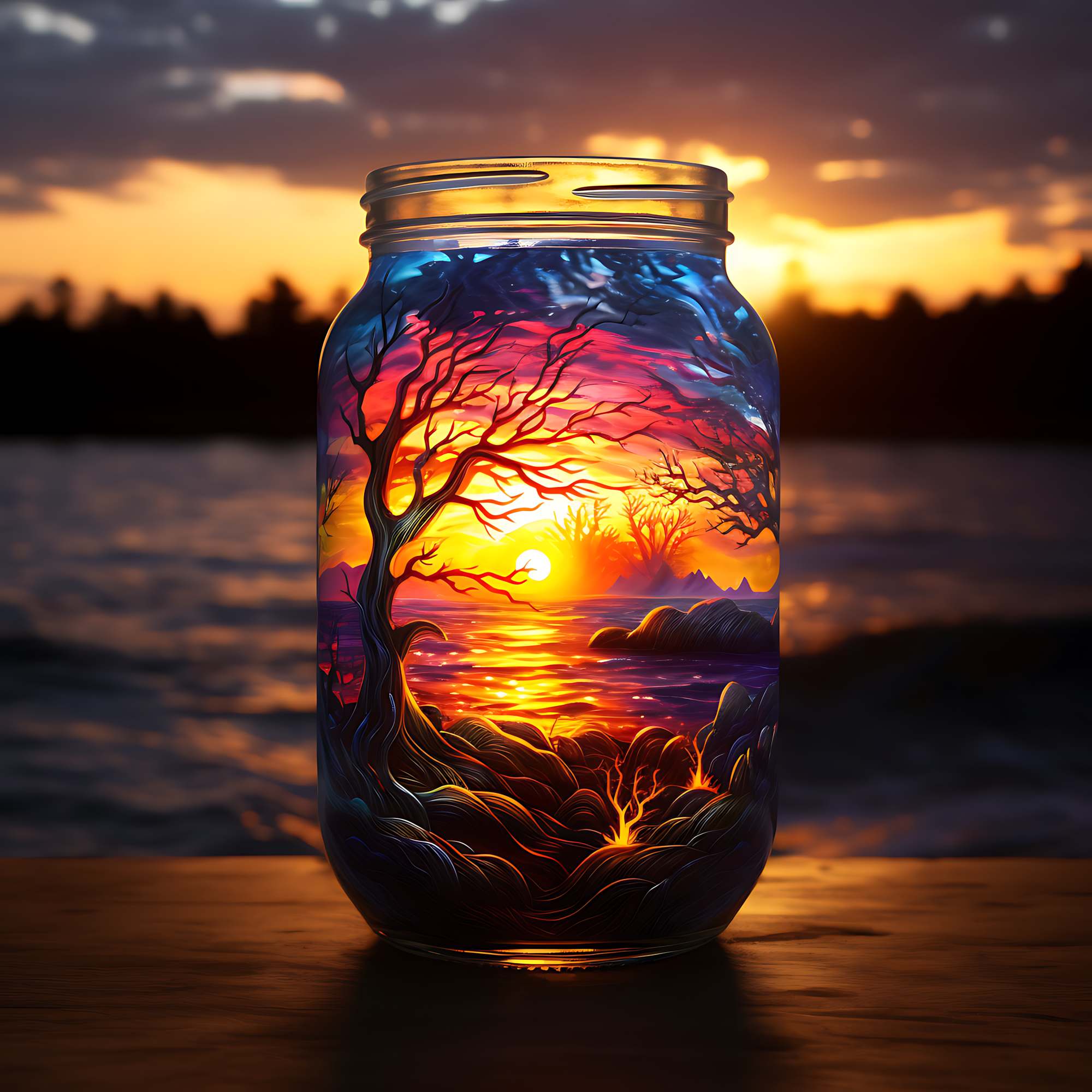 Sunset in a jar #01
