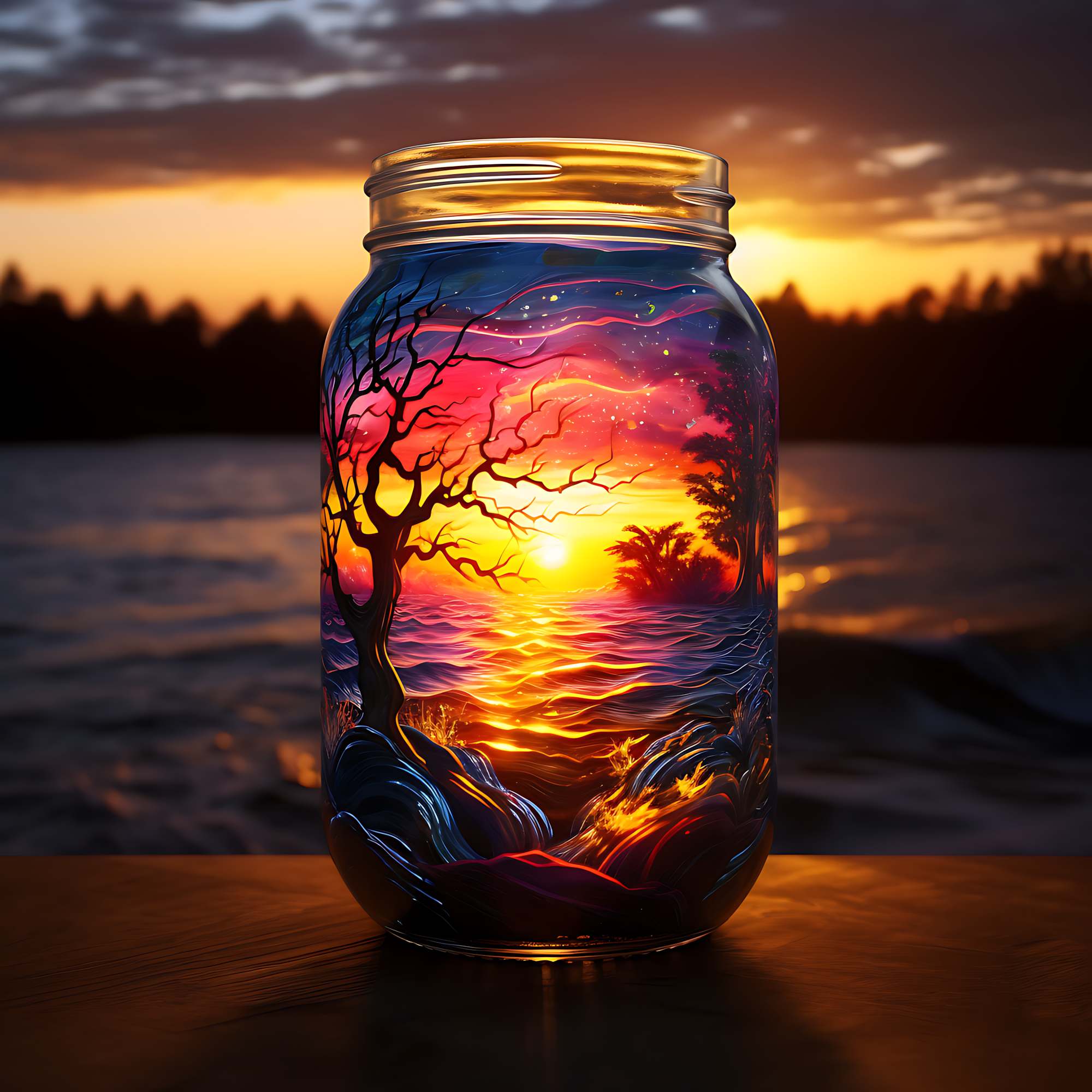Sunset in a jar #02