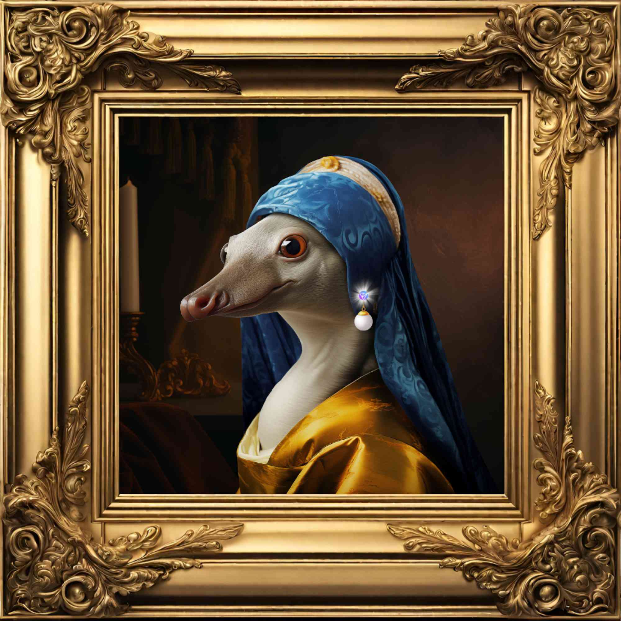 Bird with Pearl Earring