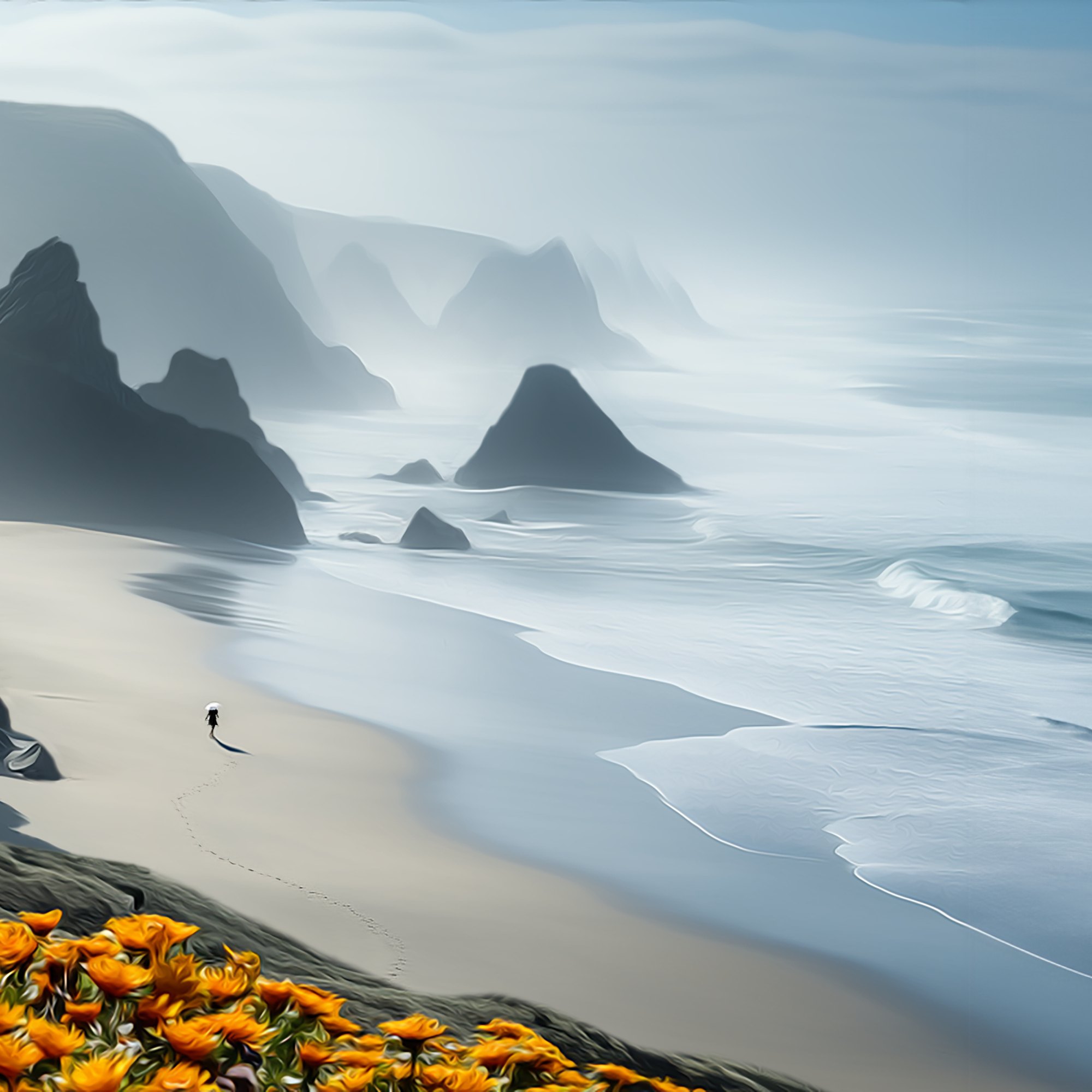 Holywell Bay Sand Marks 10