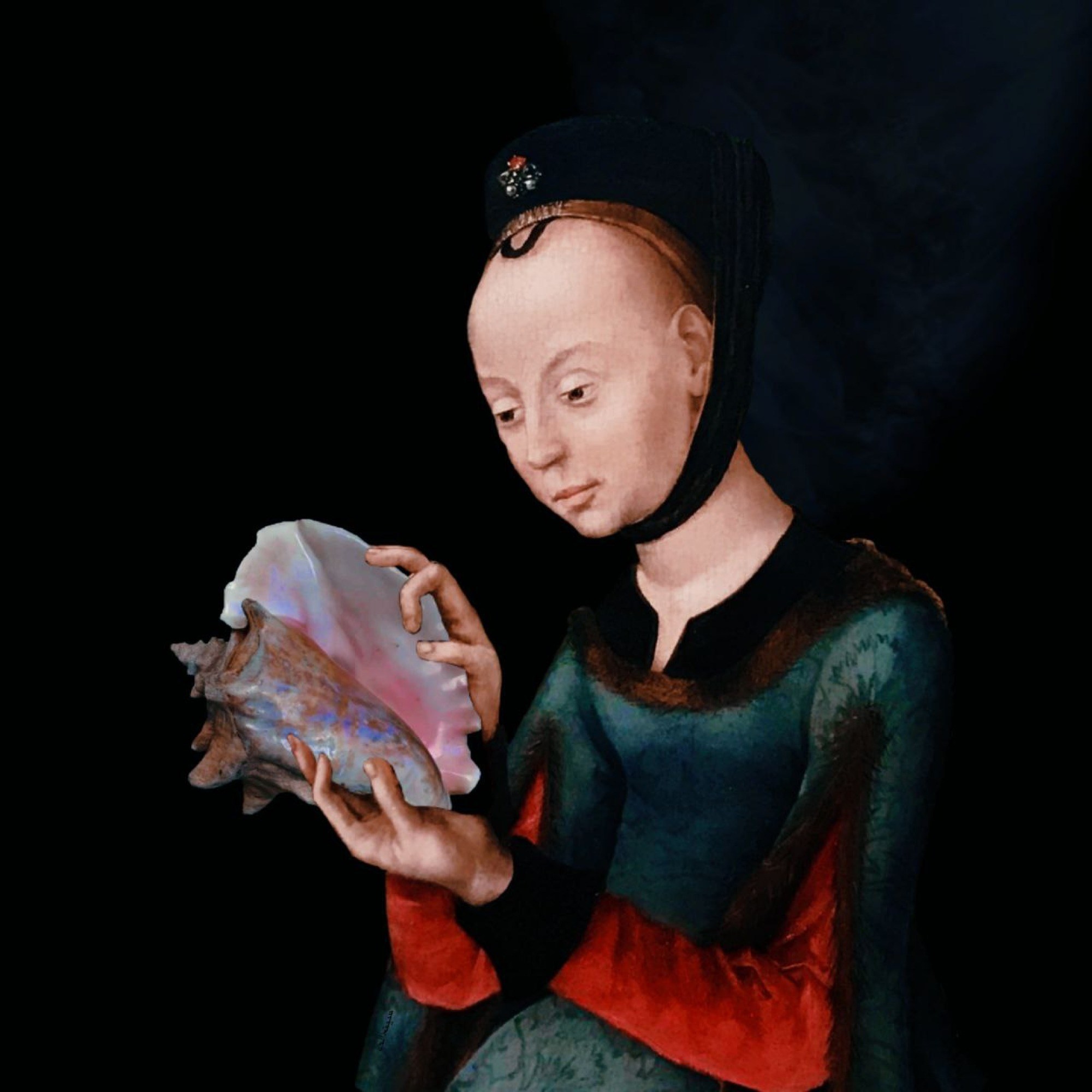 A piece of ocean in her hands
