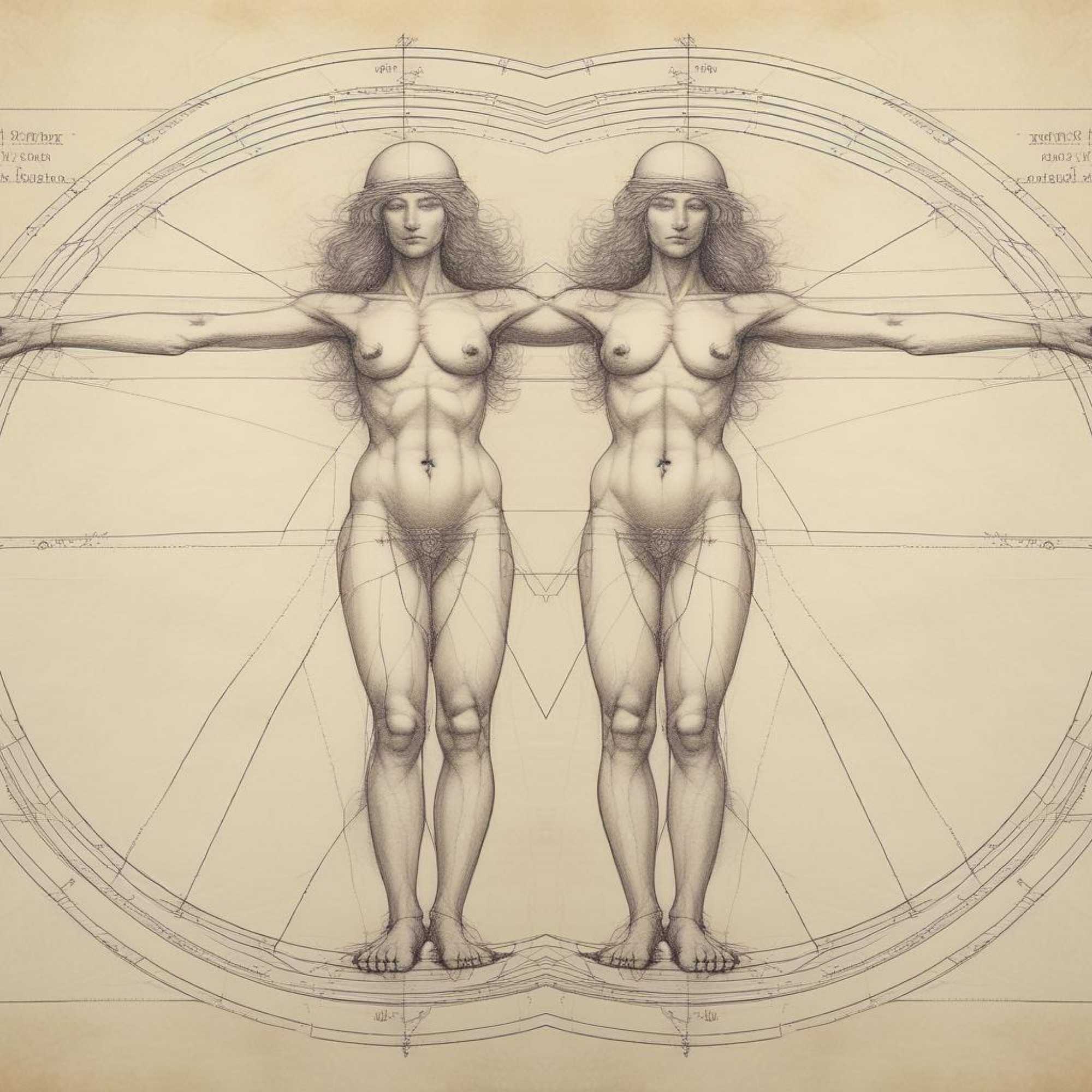 Vitruvian Woman 2 - Gemini the twins