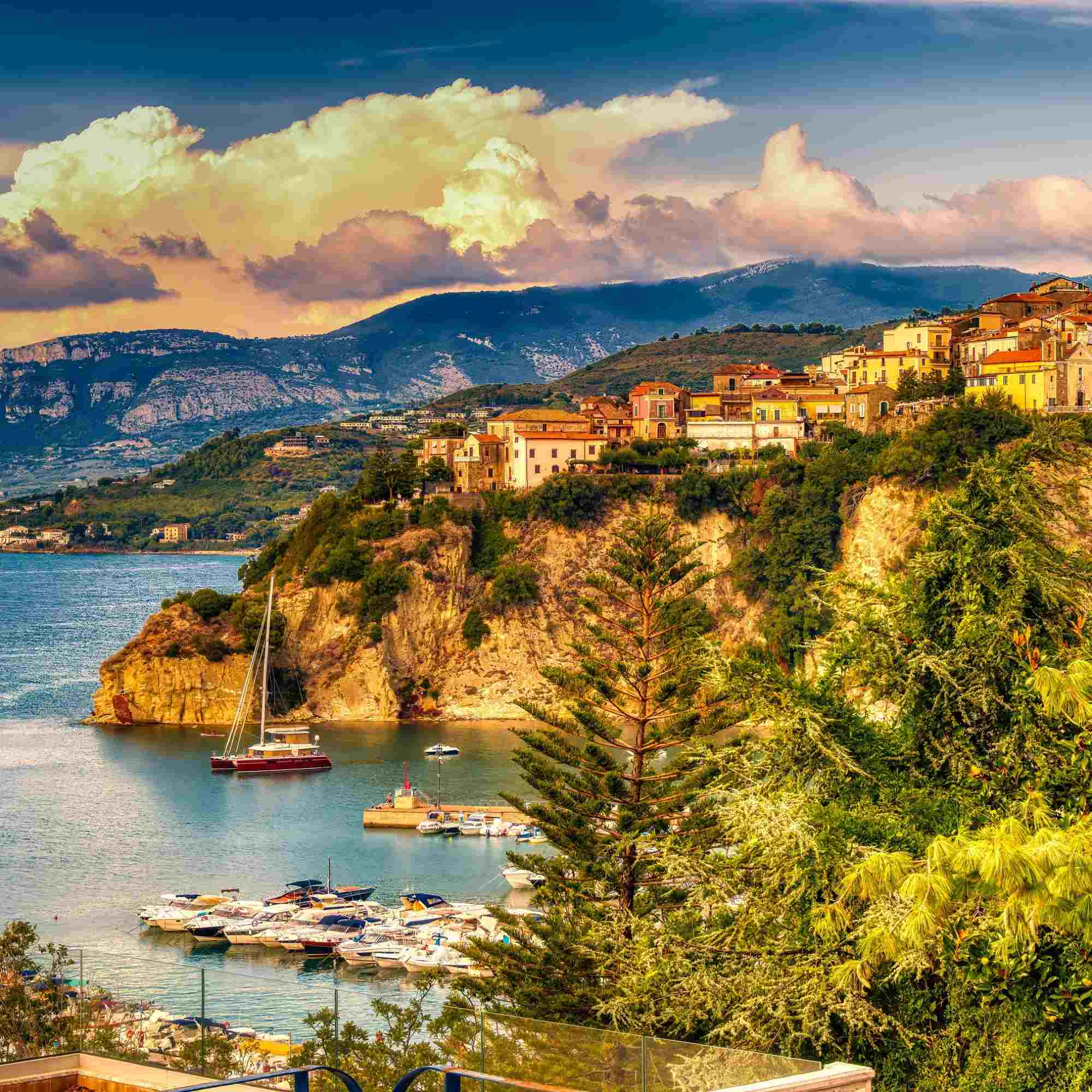 Clifftop Charm and Marina at Agropoli: Coastal Living in the Cilento – A Fine Art Photograph